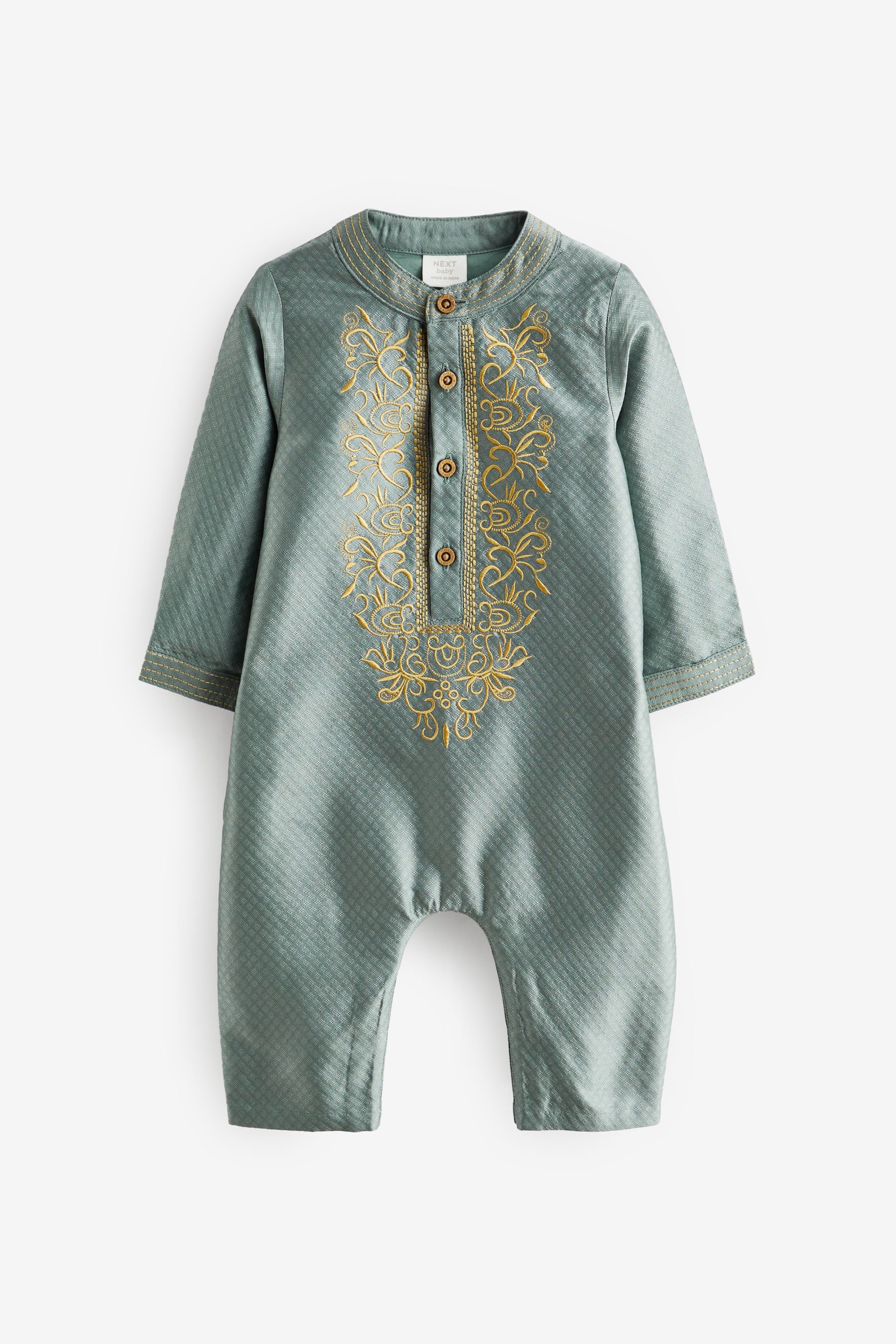 Green Occasion Baby Romper (0mths-2yrs) - Image 1 of 7