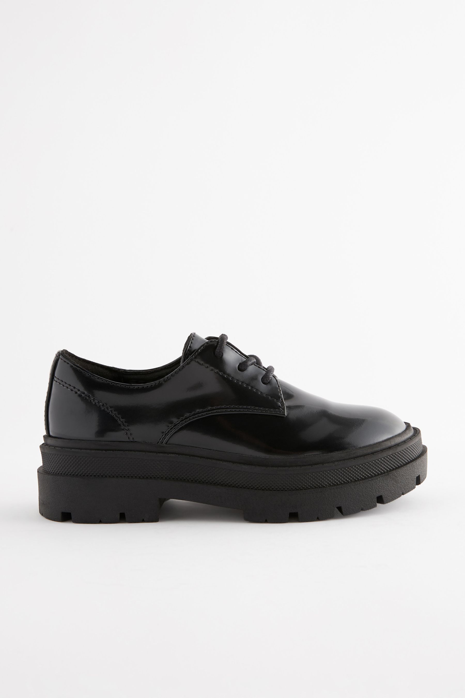 Buy Black Lace Up Chunky School Shoes from Next Canada