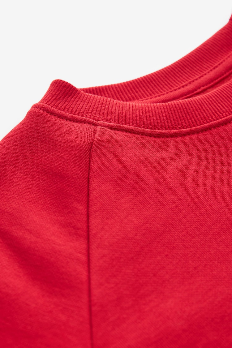 Red 1 Pack Crew Neck School Sweater (3-16yrs) - Image 3 of 5