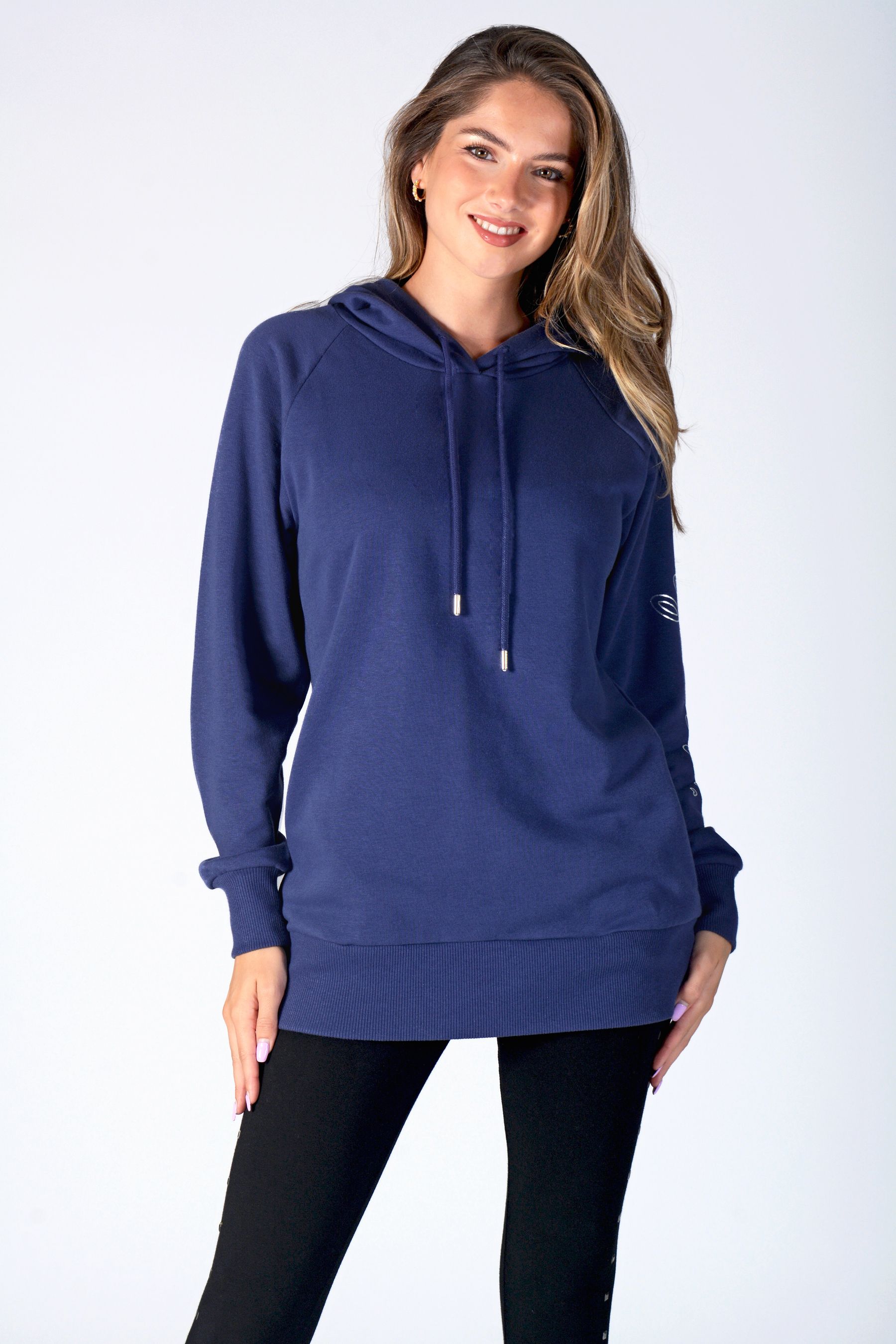 Navy blue hoodie women's best sale