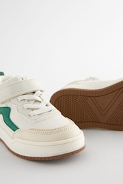 Cream/Green Elastic Lace Touch Fastening High Top Trainers - Image 7 of 7