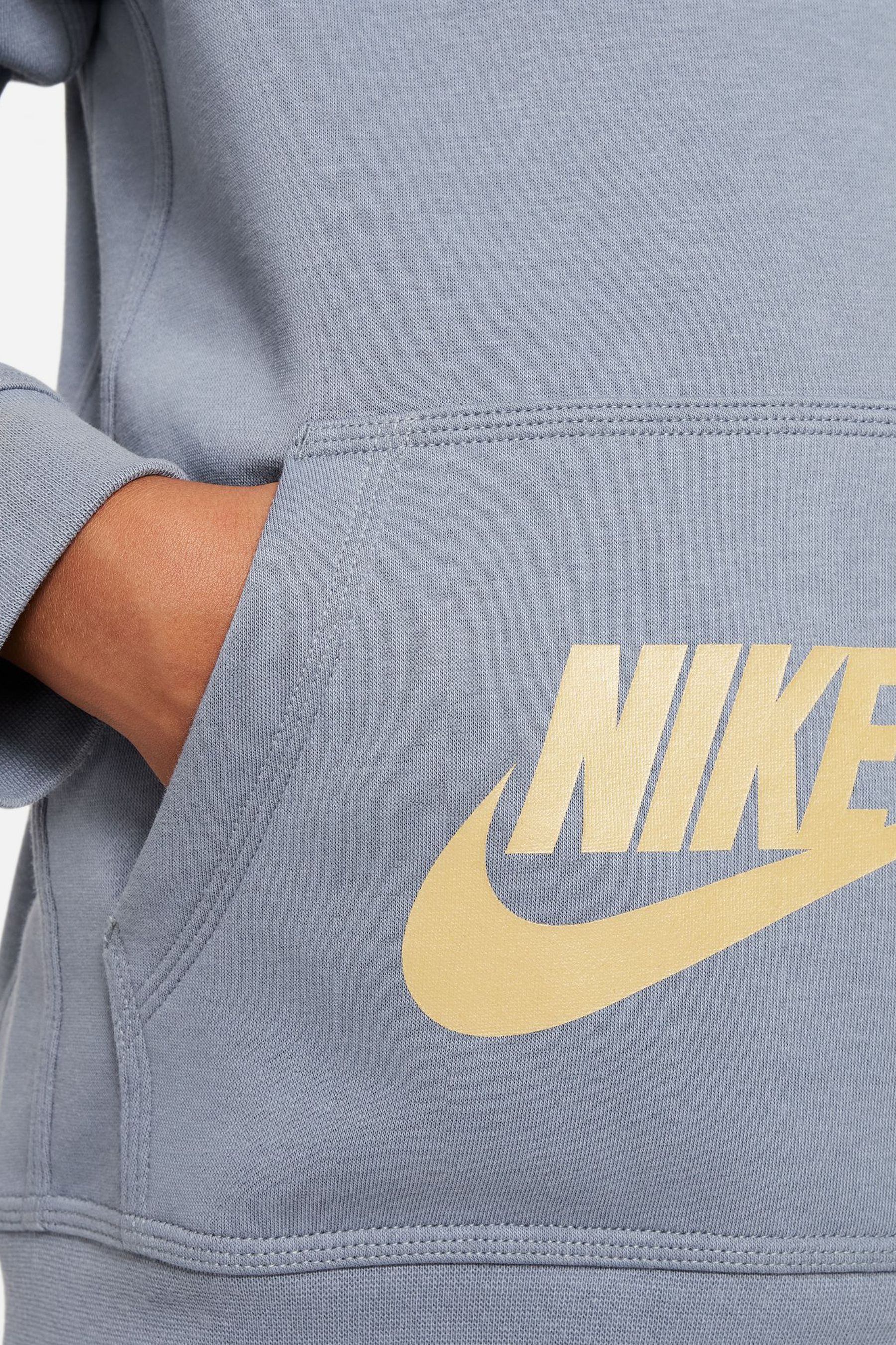 Buy Nike Blue Logo Fleece Hoodie from the Next UK online shop