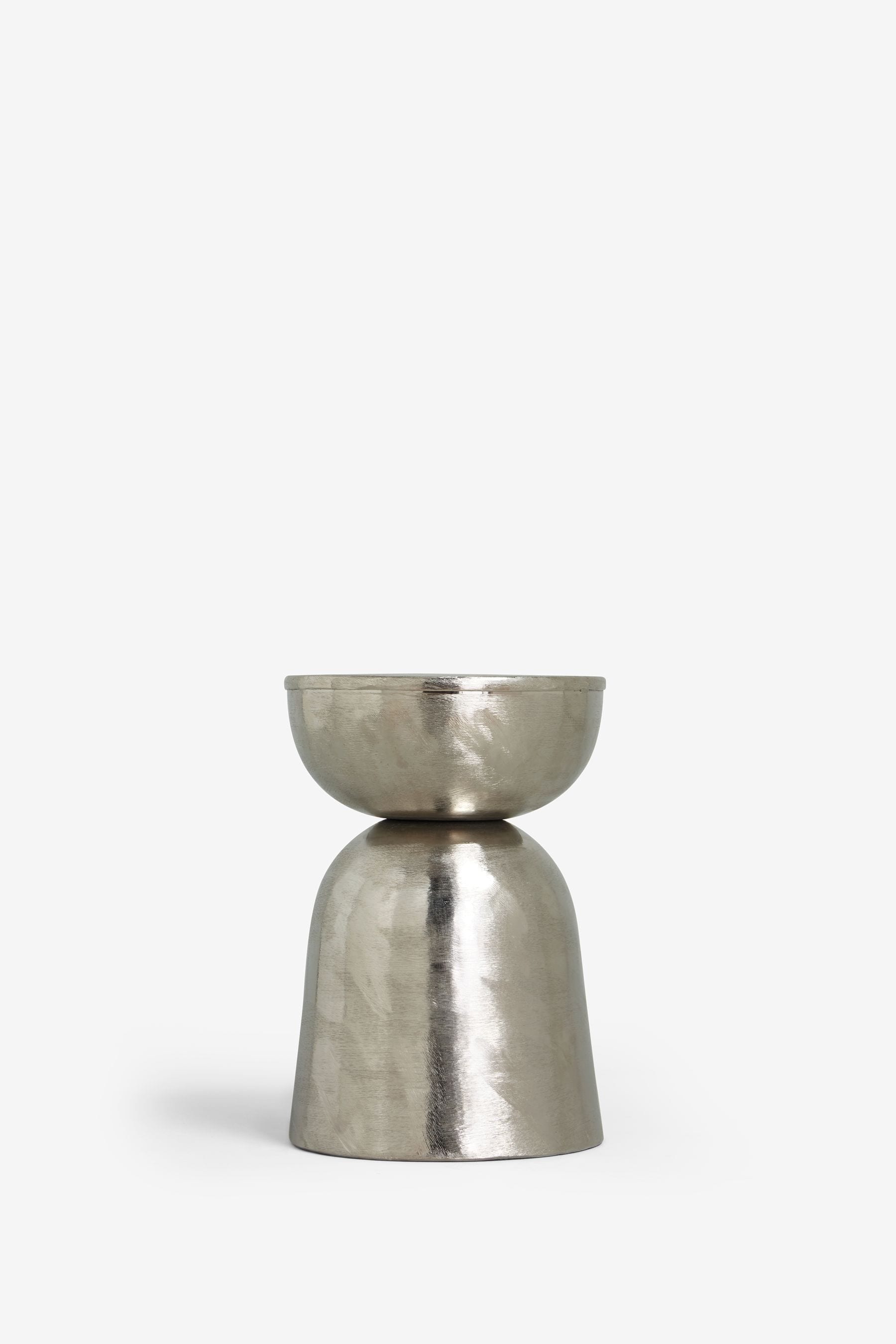 Silver metal best sale drum coffee table