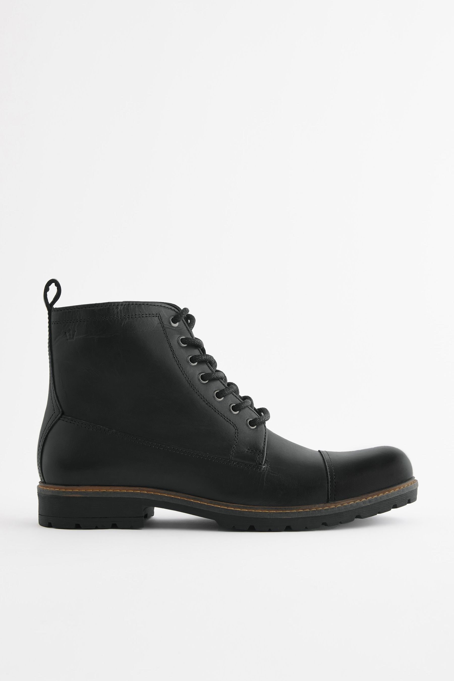 Black cap toe boots mens clearance