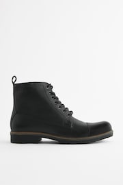 Black Toe Cap Boots - Image 1 of 4