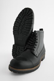 Black Toe Cap Boots - Image 2 of 4