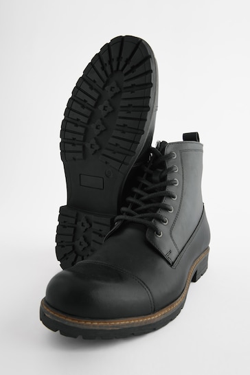 Black Toe Cap Boots