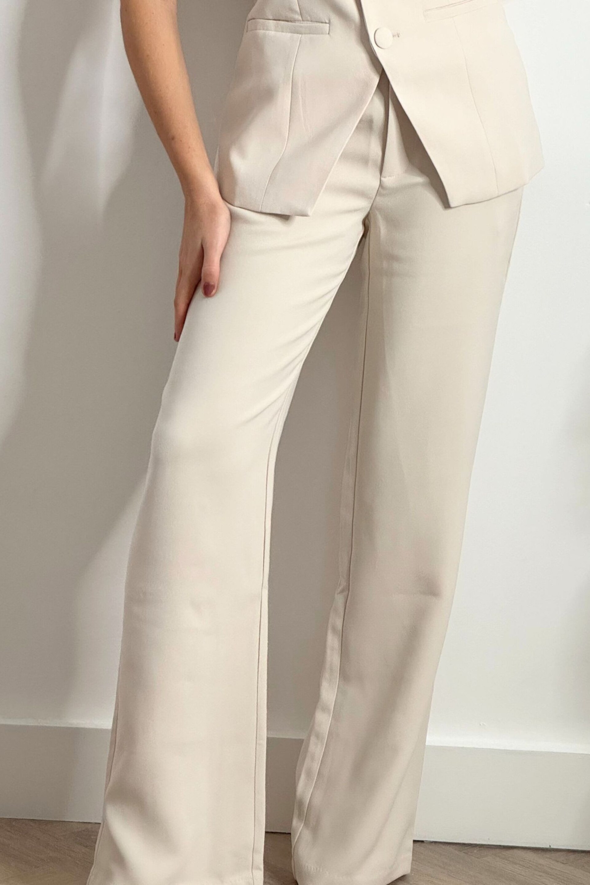 Style Cheat Natural Lyra Straight Leg Trousers - Image 4 of 5