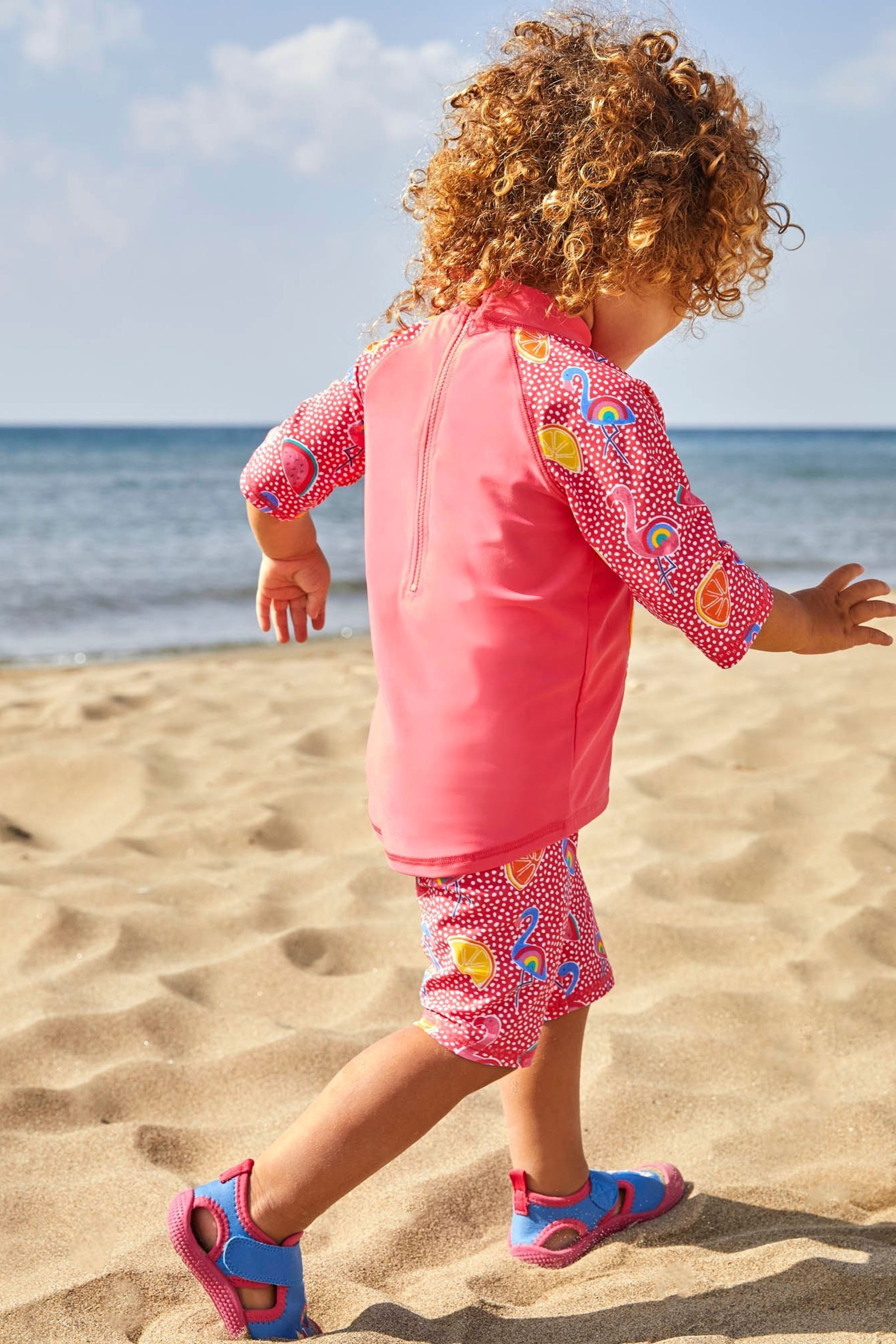 Buy JoJo Maman B b Cornflower Girls Flamingo Embroidered Beach
