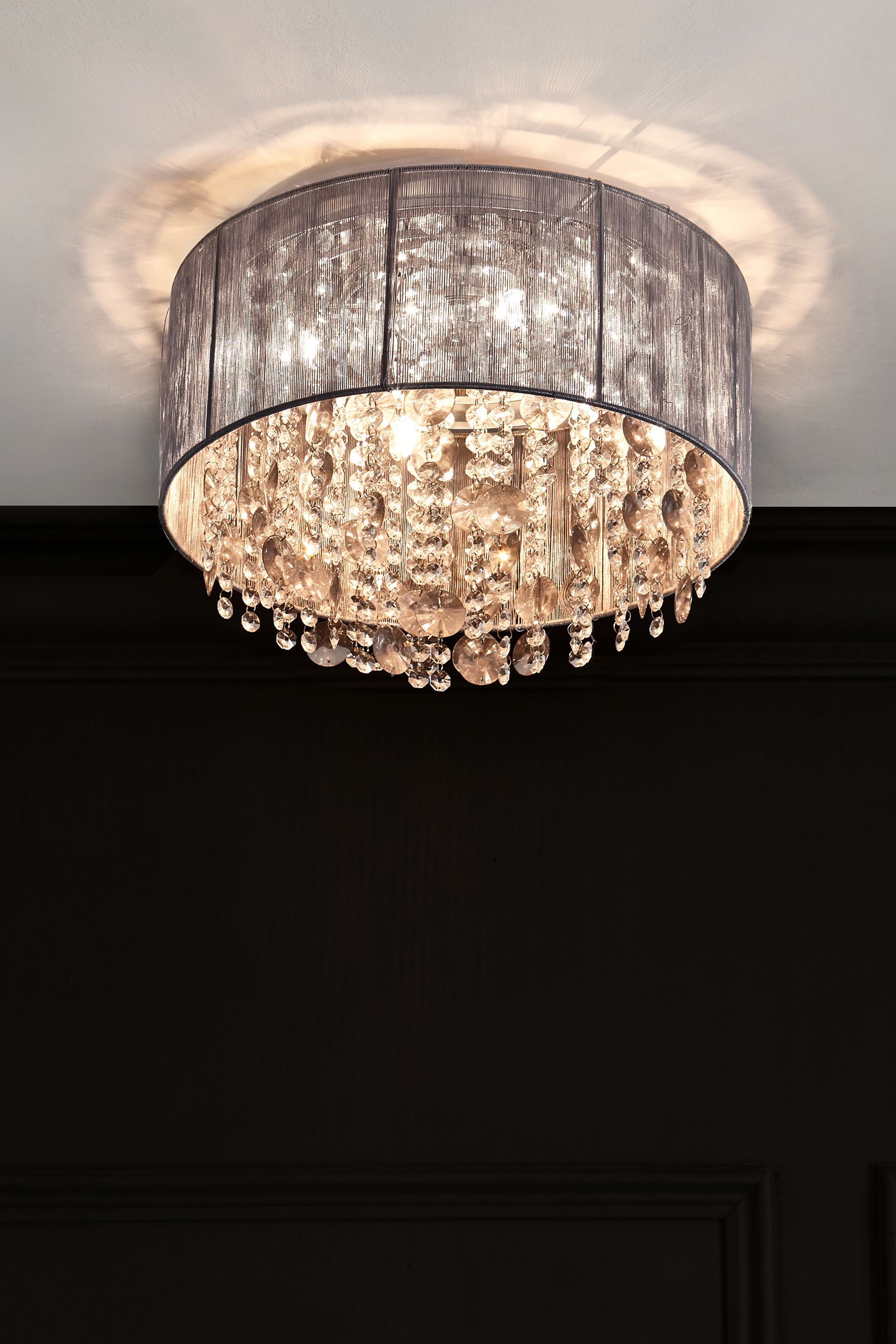 Buy Grey Palazzo Flush Ceiling Light from the Next UK online shop