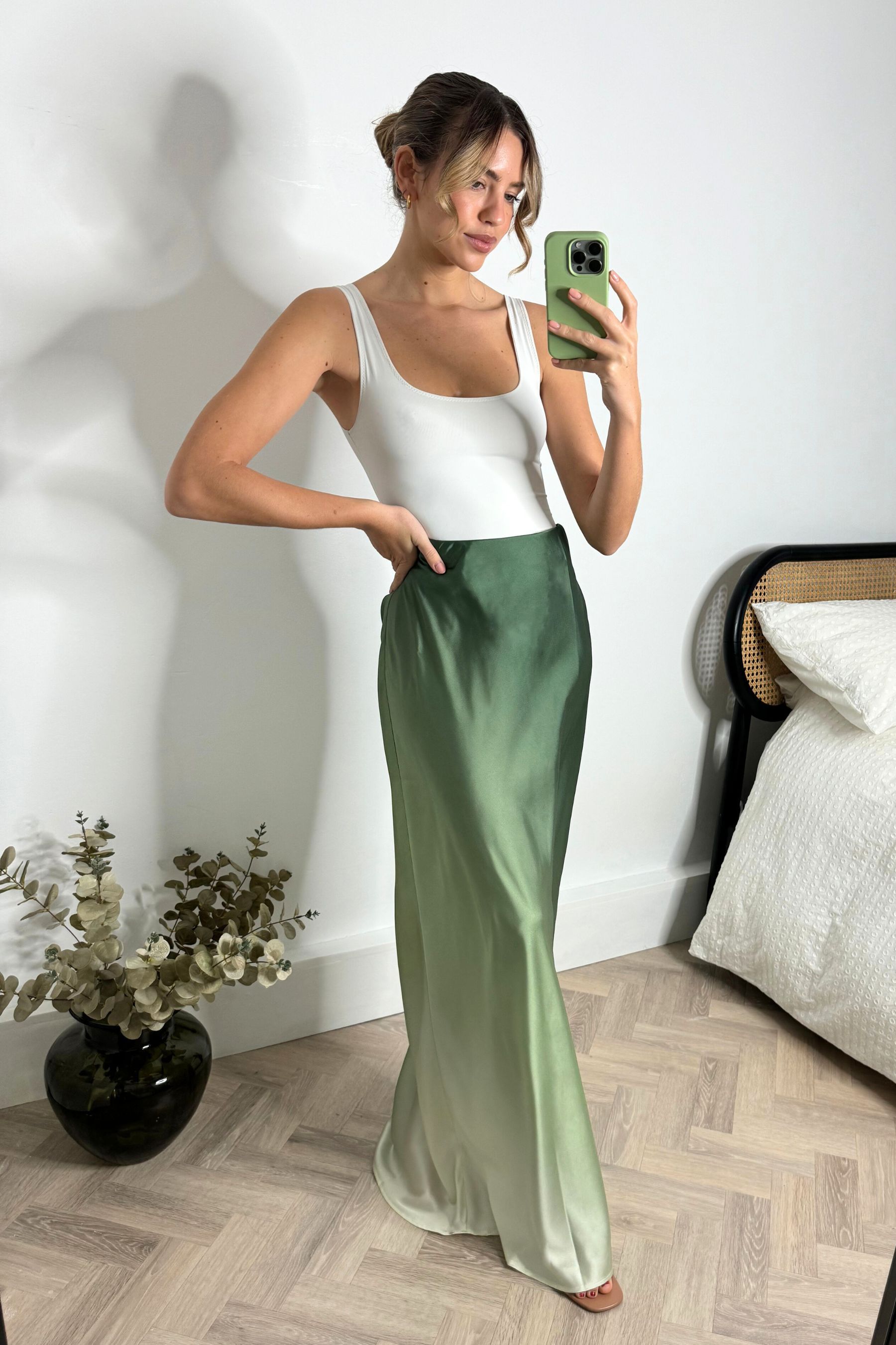 Ombre cheap maxi skirt