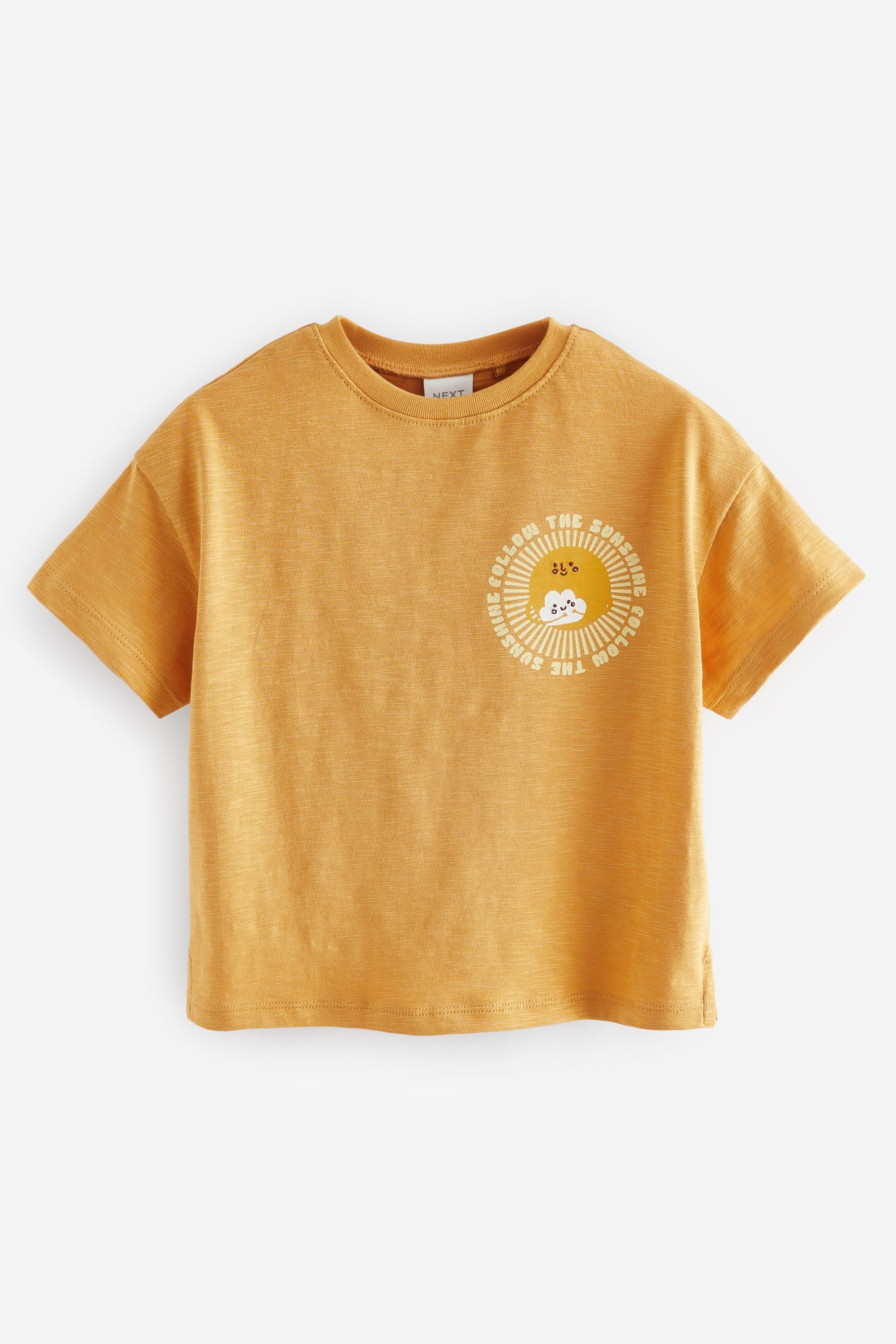 Yellow Sun Slogan Short Sleeve T-Shirt (3mths-7yrs) - Image 1 of 3