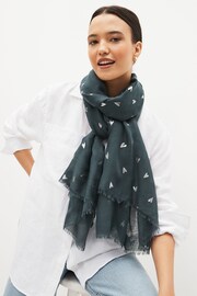 Charcoal Grey Foil Lightweight Scarf - Image 3 of 8