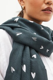 Charcoal Grey Foil Lightweight Scarf - Image 5 of 8