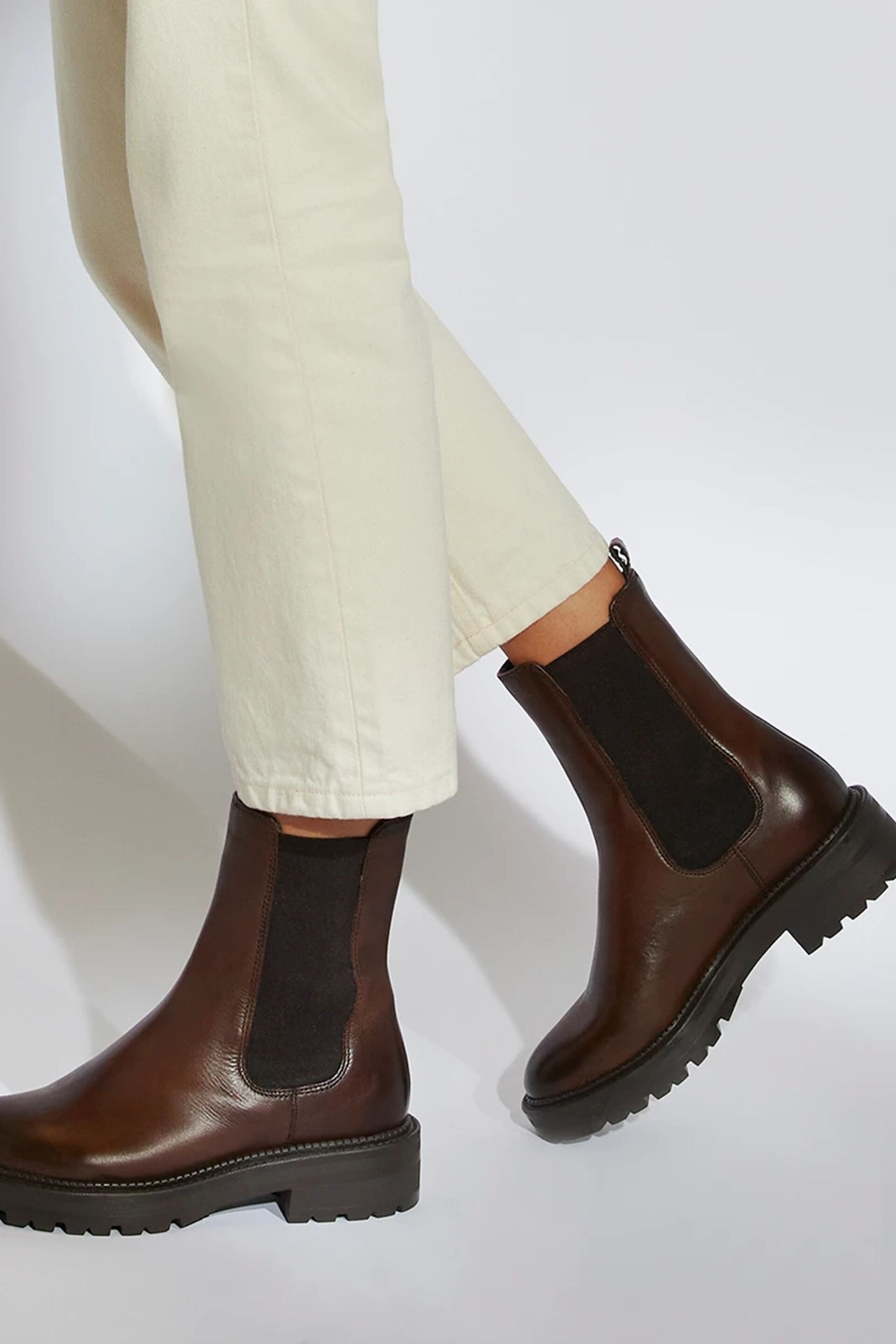 Dune London Brown Picture Boots - Image 2 of 5