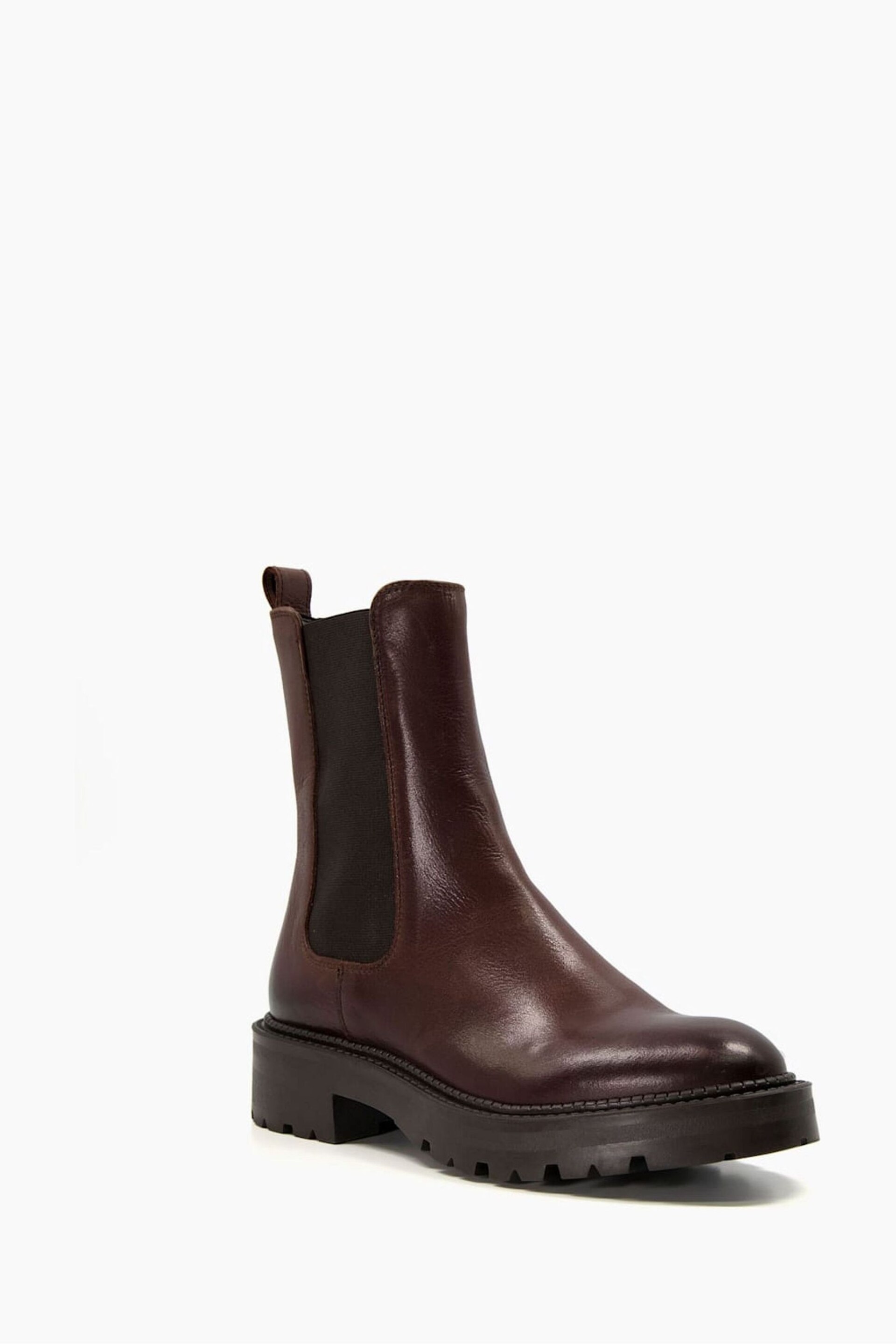 Dune London Brown Picture Boots - Image 3 of 5
