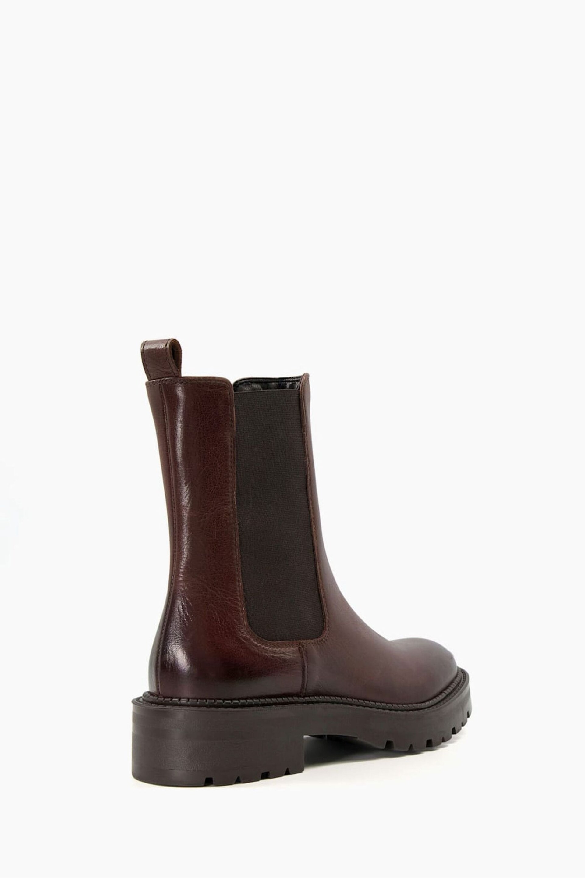 Dune London Brown Picture Boots - Image 4 of 5