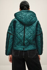 Forest Green Short Quilted Jacket - Image 3 of 9