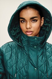Forest Green Short Quilted Jacket - Image 4 of 9