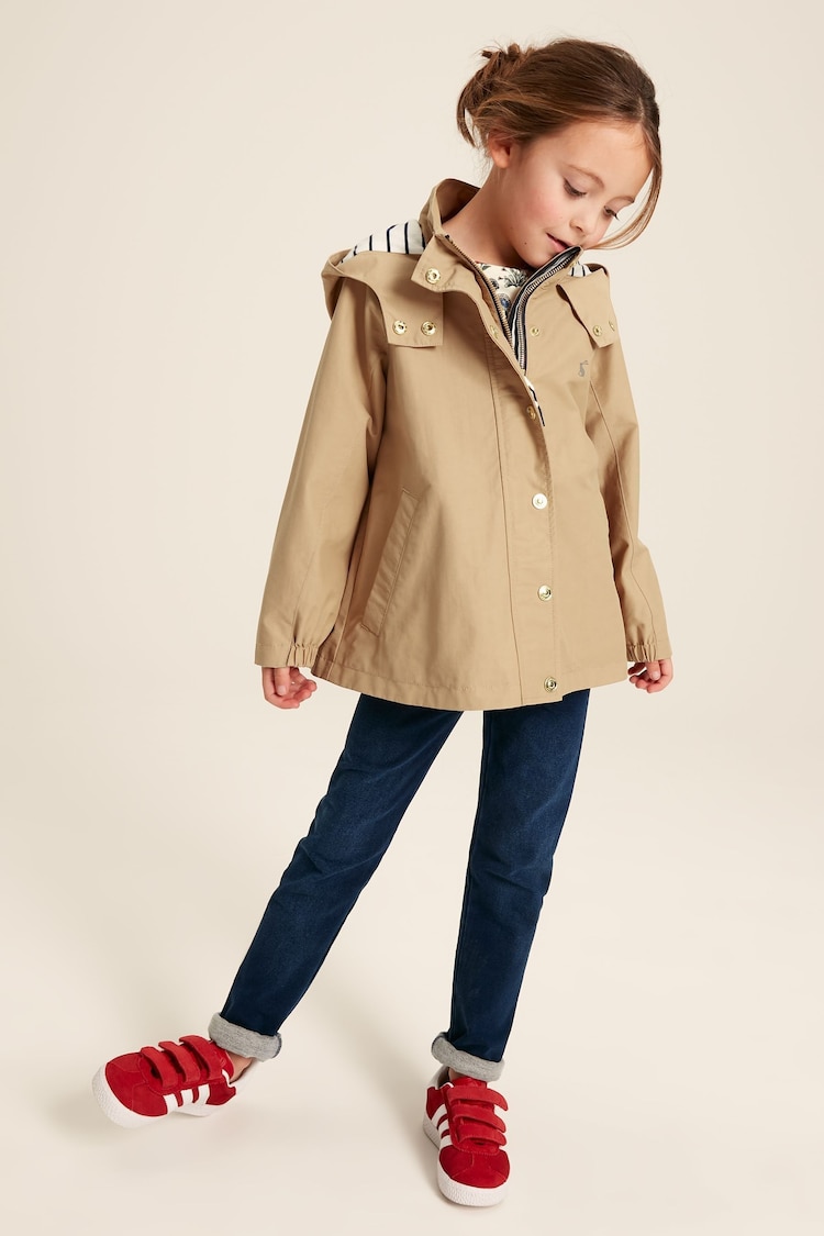 Joules Meadow Stone Lightweight Raincoat With Hood - Image 3 of 13