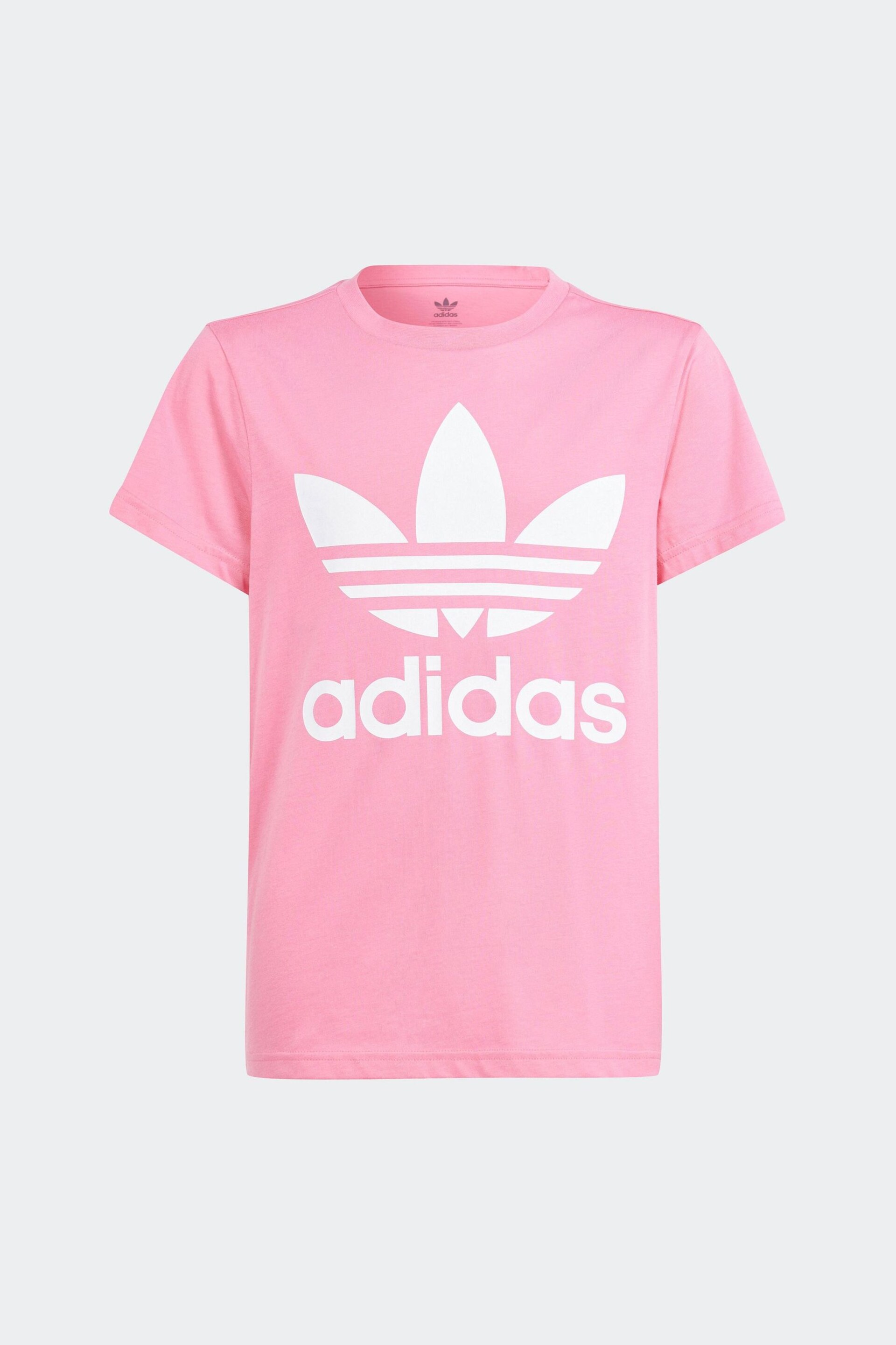 adidas Originals Pink Trefoil T-Shirt - Image 1 of 5