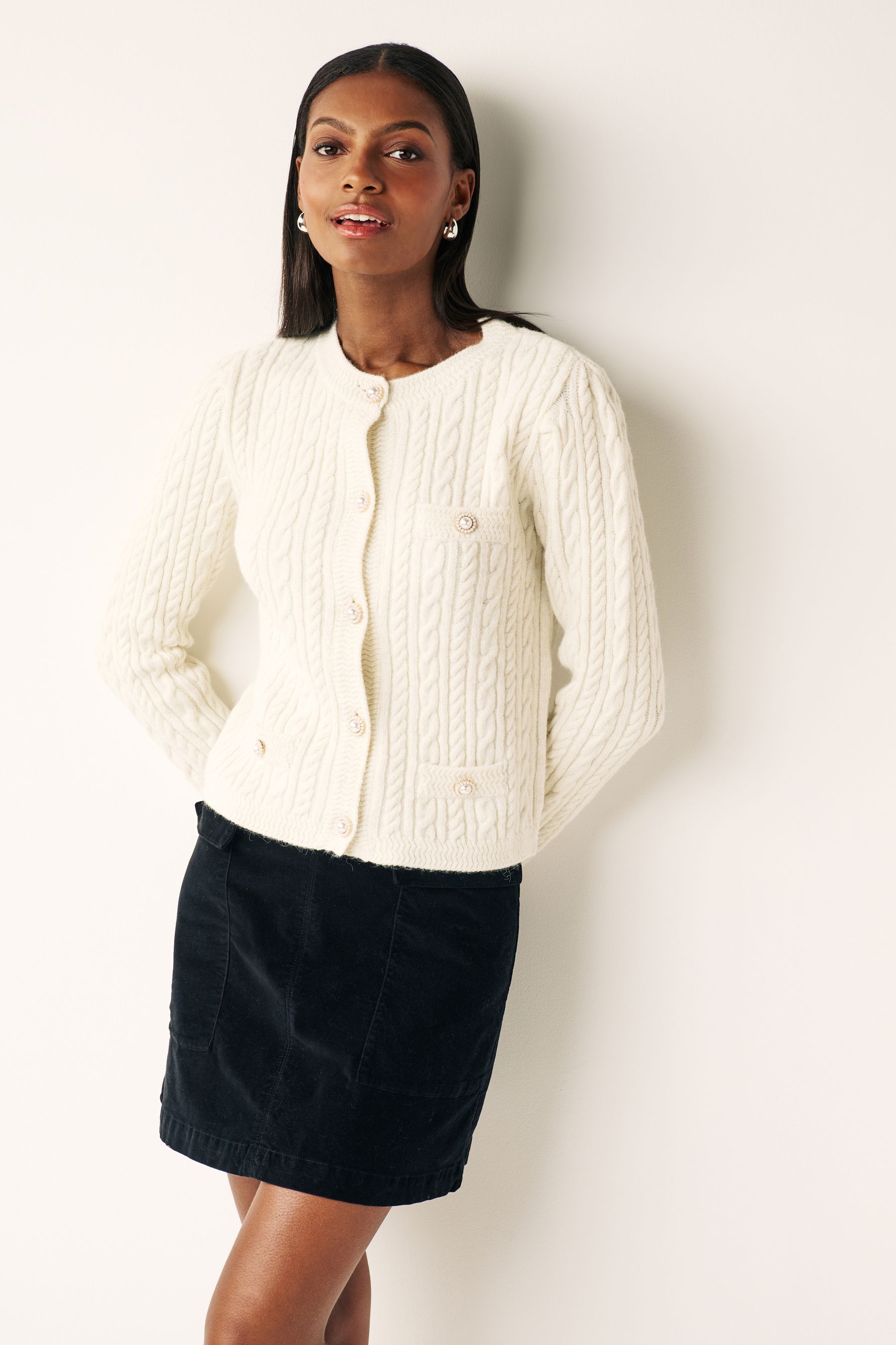 Cardigan sweater clearance with pearls