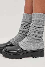 Grey Ribbed Leg Warmers 1 Pack - Image 2 of 3