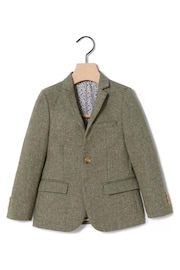 MOSS Green Boys Herringbone Tweed Jacket - Image 4 of 4