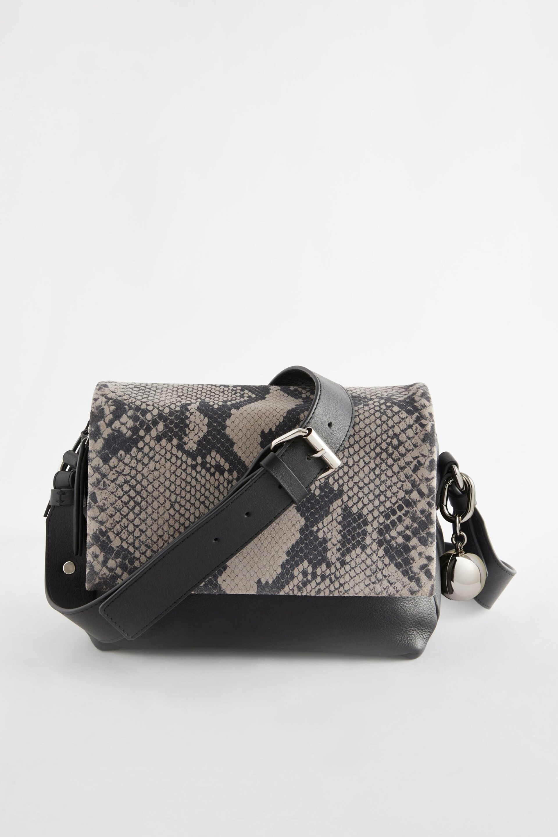 Snake Leather Orb Cross- Body Bag - Image 1 of 6