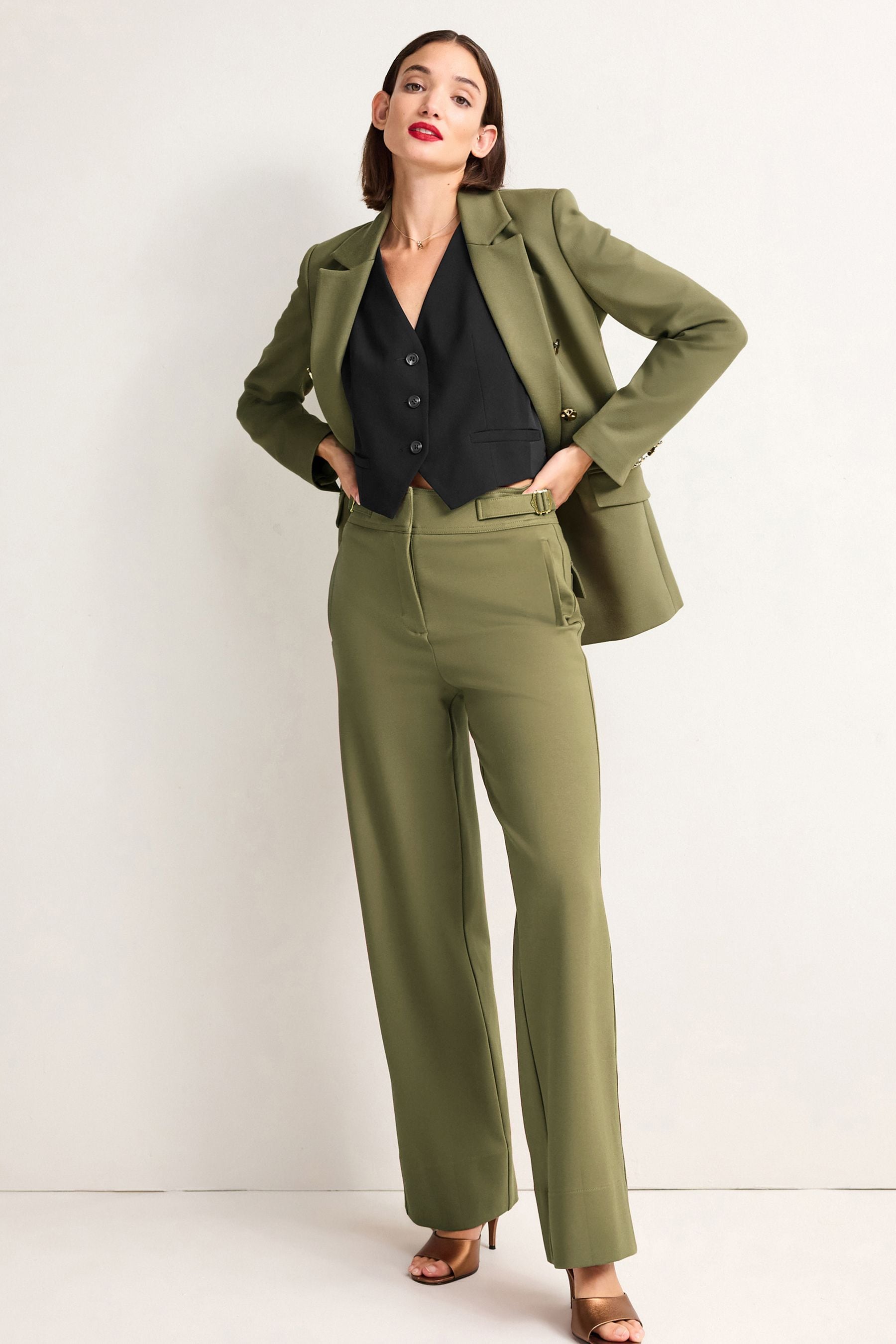 Green trousers womens uk cheap
