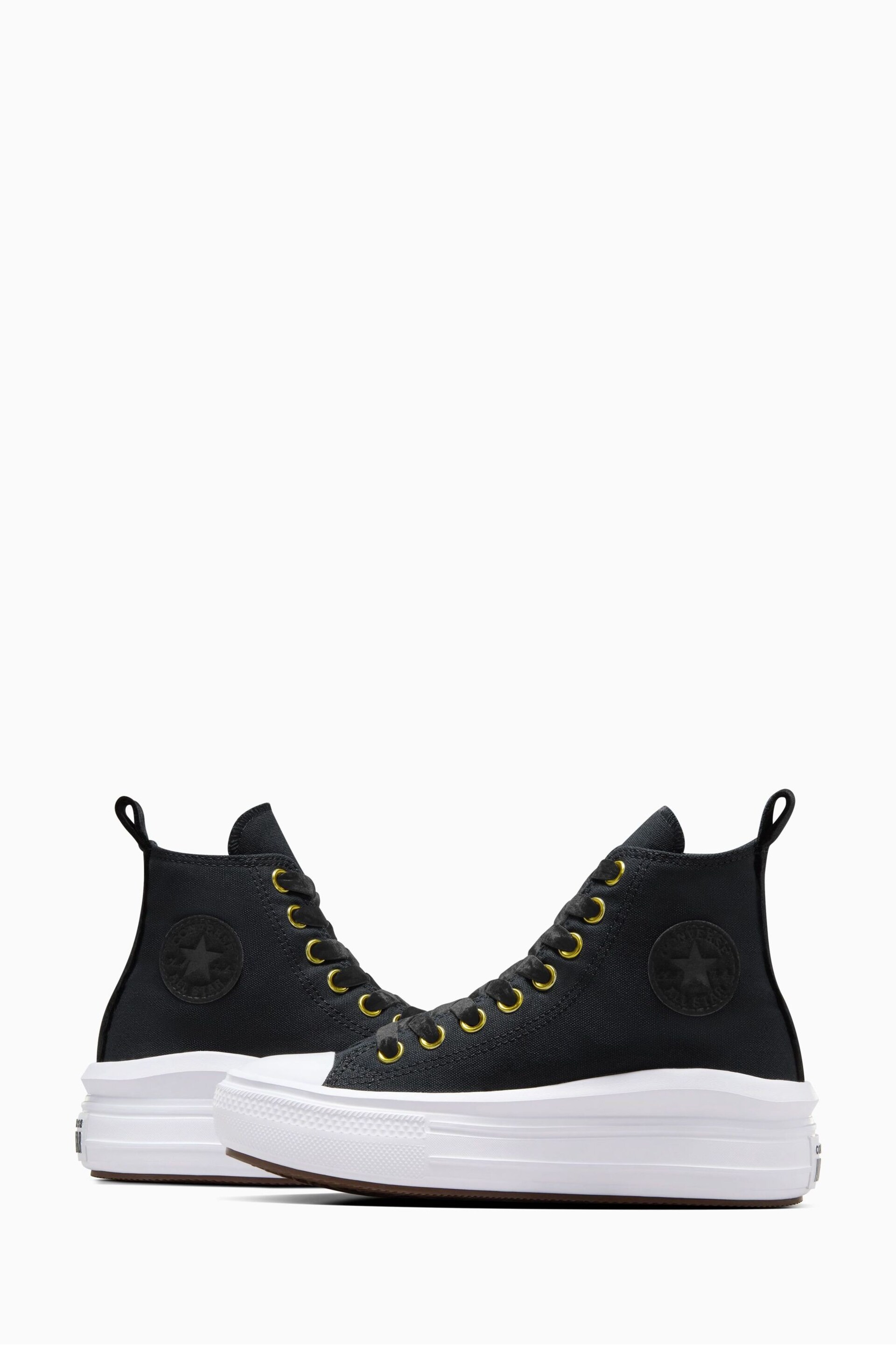 Converse Black Velvet Move Youth Trainers - Image 7 of 14