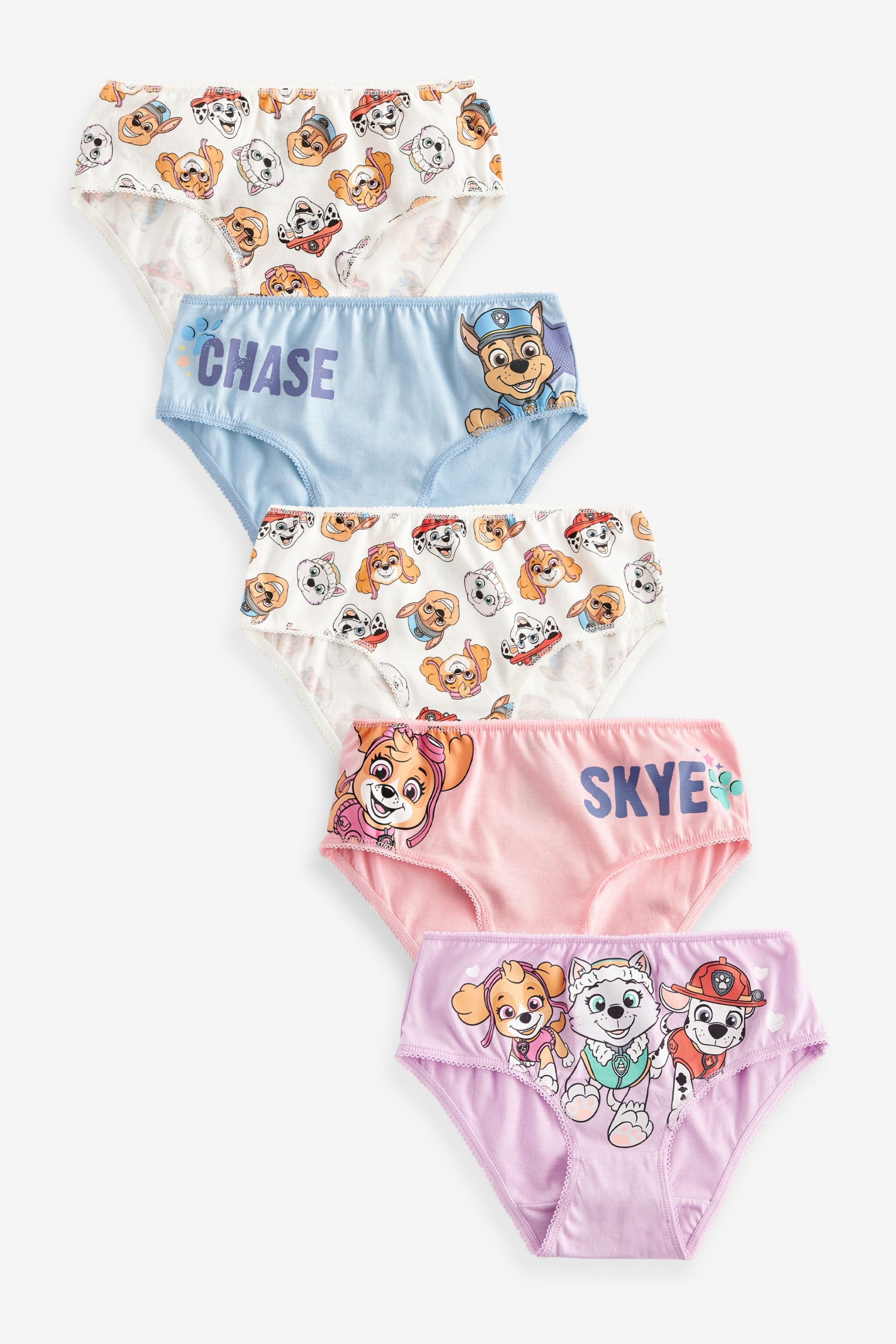 Blue/Pink Paw Patrol Briefs 5 Pack (2-8yrs) - Image 1 of 8