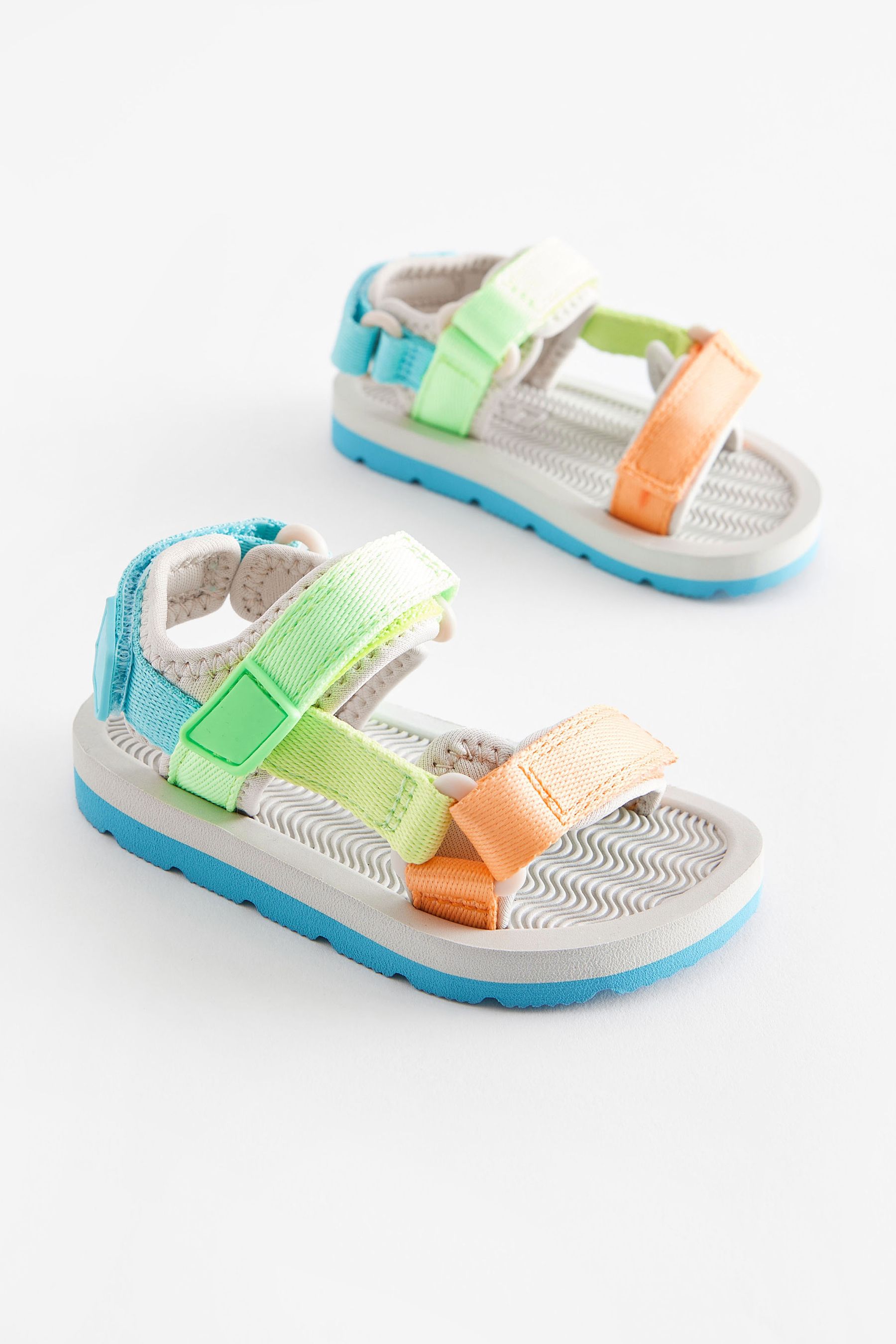Buy Fluro Green Touch Fastening Adjustable Strap Tape Trekker Sandals from Next Lithuania