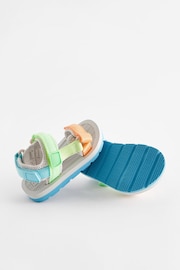 Fluro Green Touch Fastening Adjustable Strap Tape Trekker Sandals - Image 5 of 5