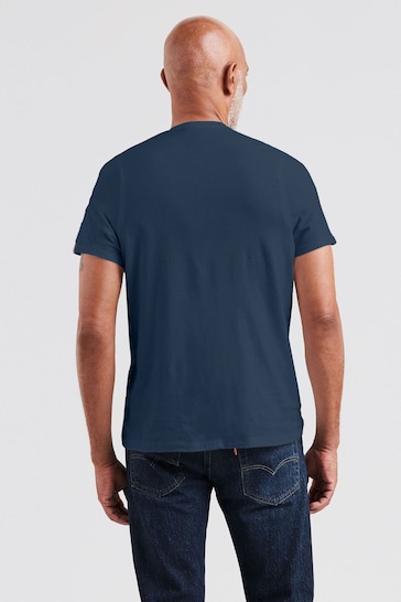 Levi's® Blue Original Housemark V-Neck T-Shirt