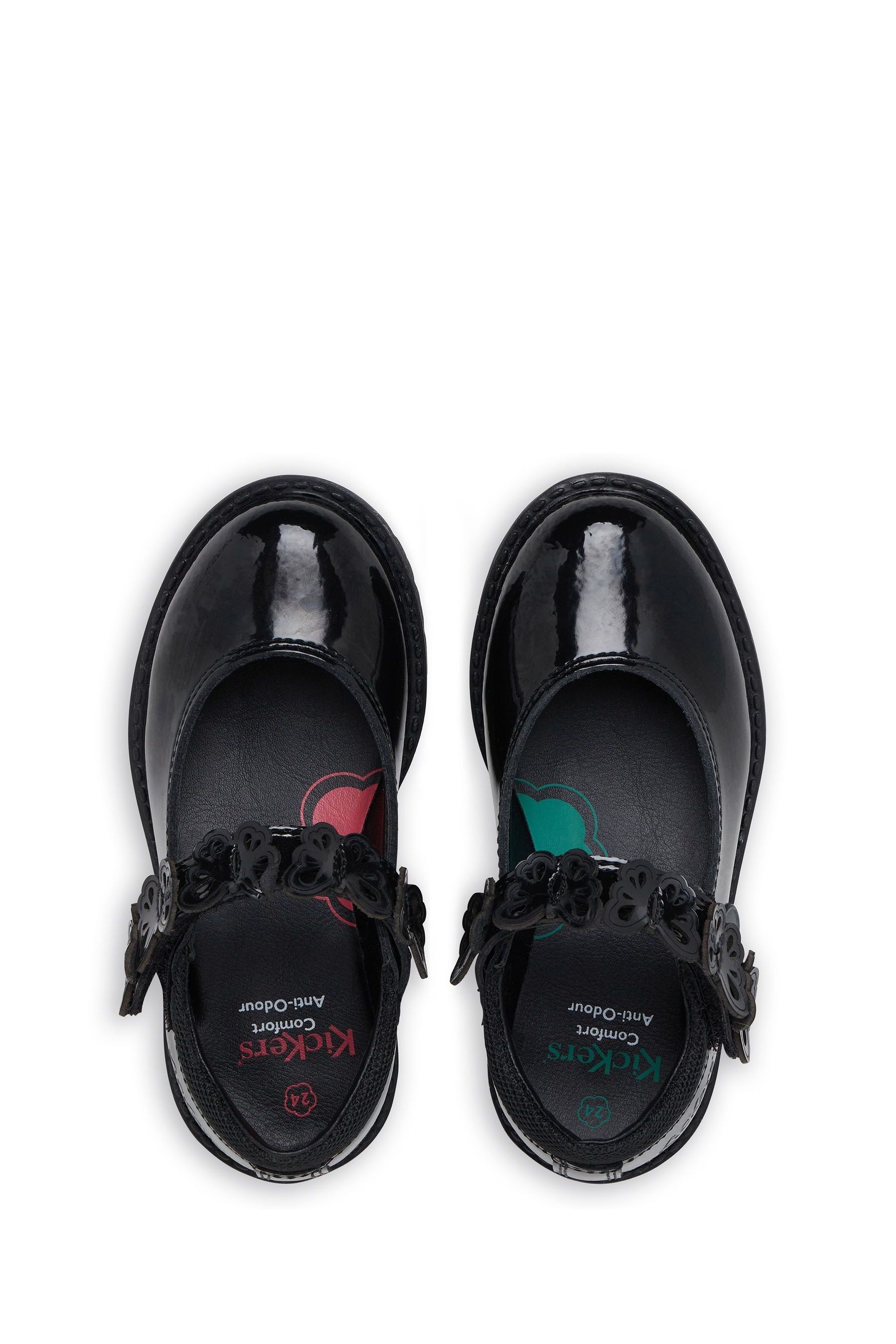 Buy Kickers Infant Girls Lachly Butterfly MJ Patent Leather Black