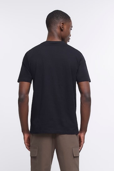 River Island Black Slim Fit T-Shirt
