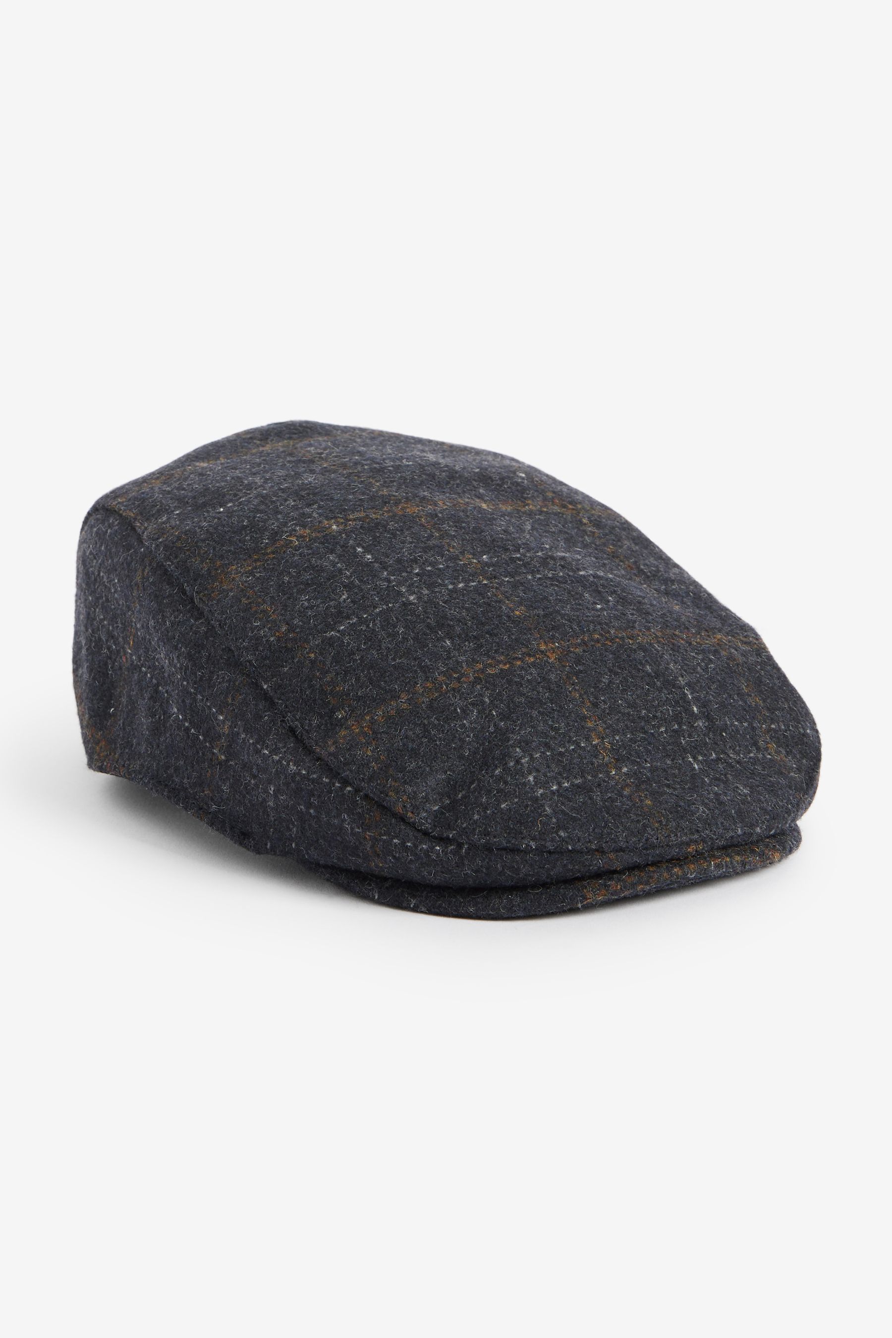 Buy Navy Blue Check Wool Blend Flat Cap 1 16yrs from the Next UK