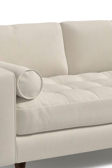 MADE.COM Cotton Weave Pebble Grey Scott 2 Seater Sofa