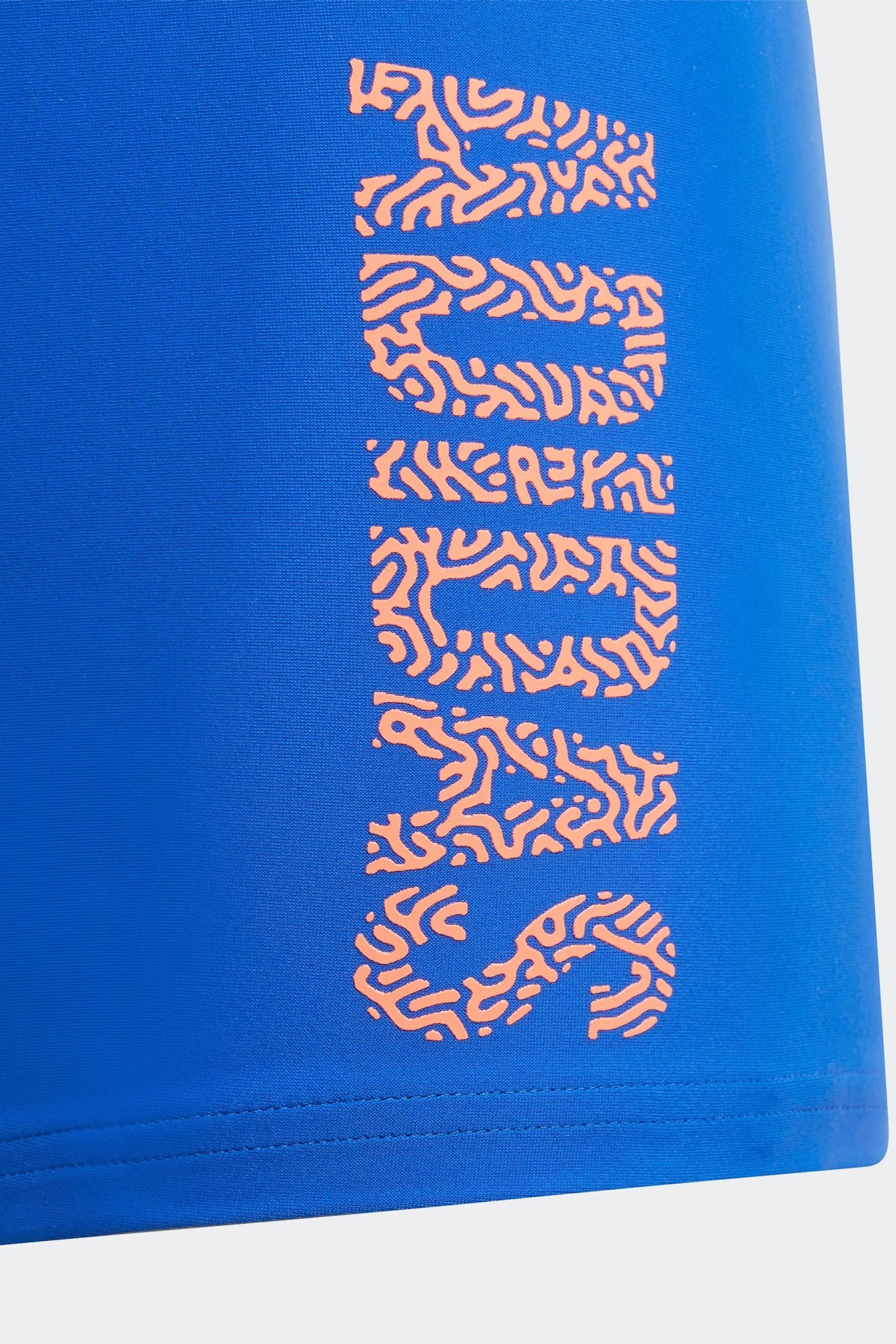 adidas Blue Blue Logo Swim Shorts - Image 4 of 5