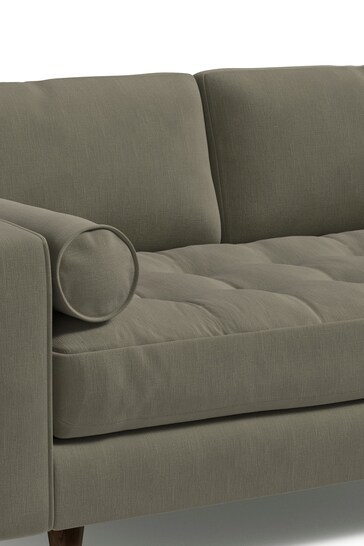 MADE.COM Cotton Weave Dark Olive Scott 2 Seater Sofa