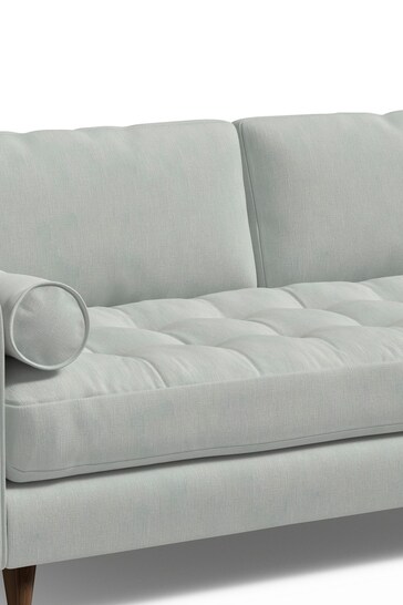 MADE.COM Cotton Weave Mineral Blue Scott 3 Seater Sofa
