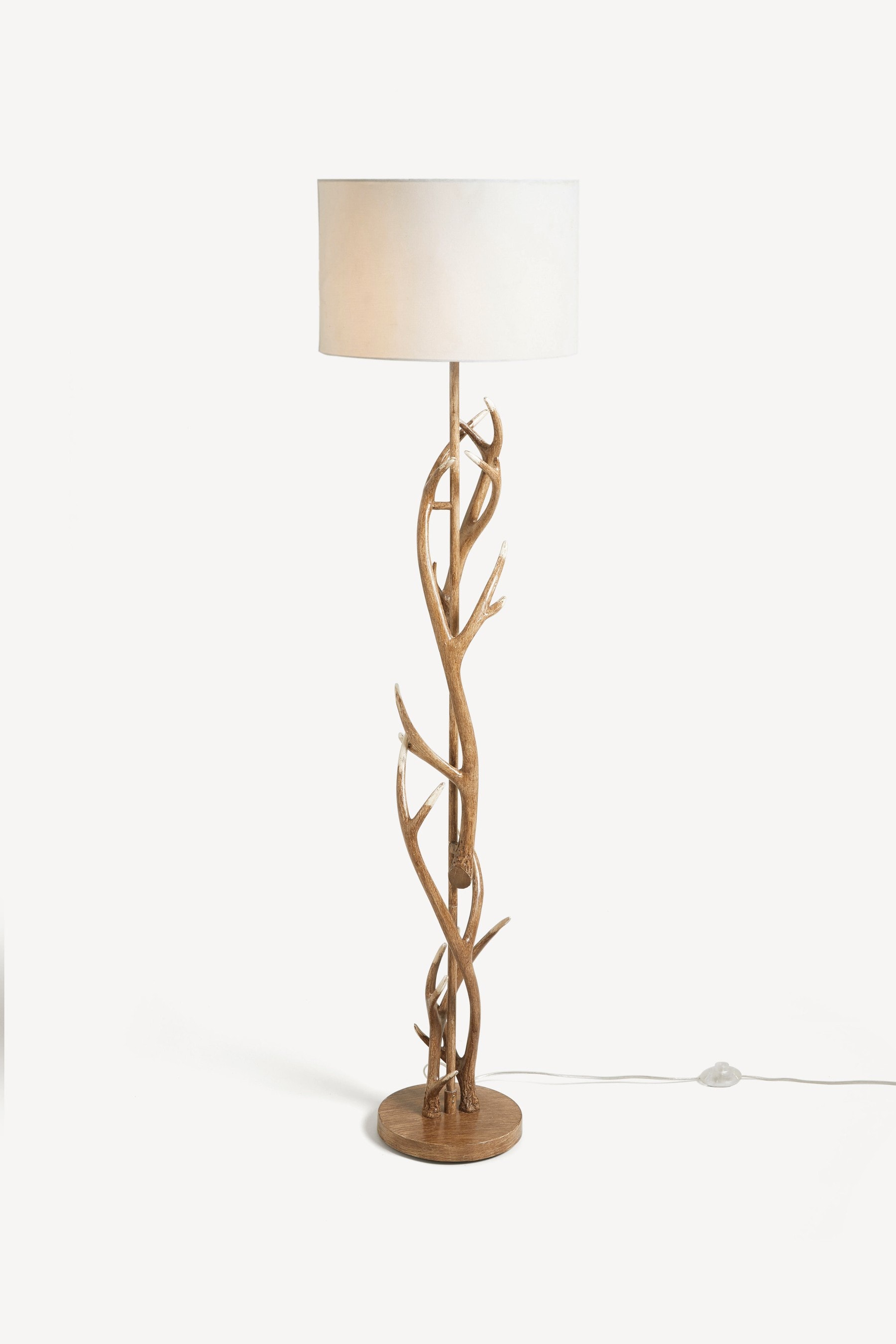 Tall antler outlet lamp