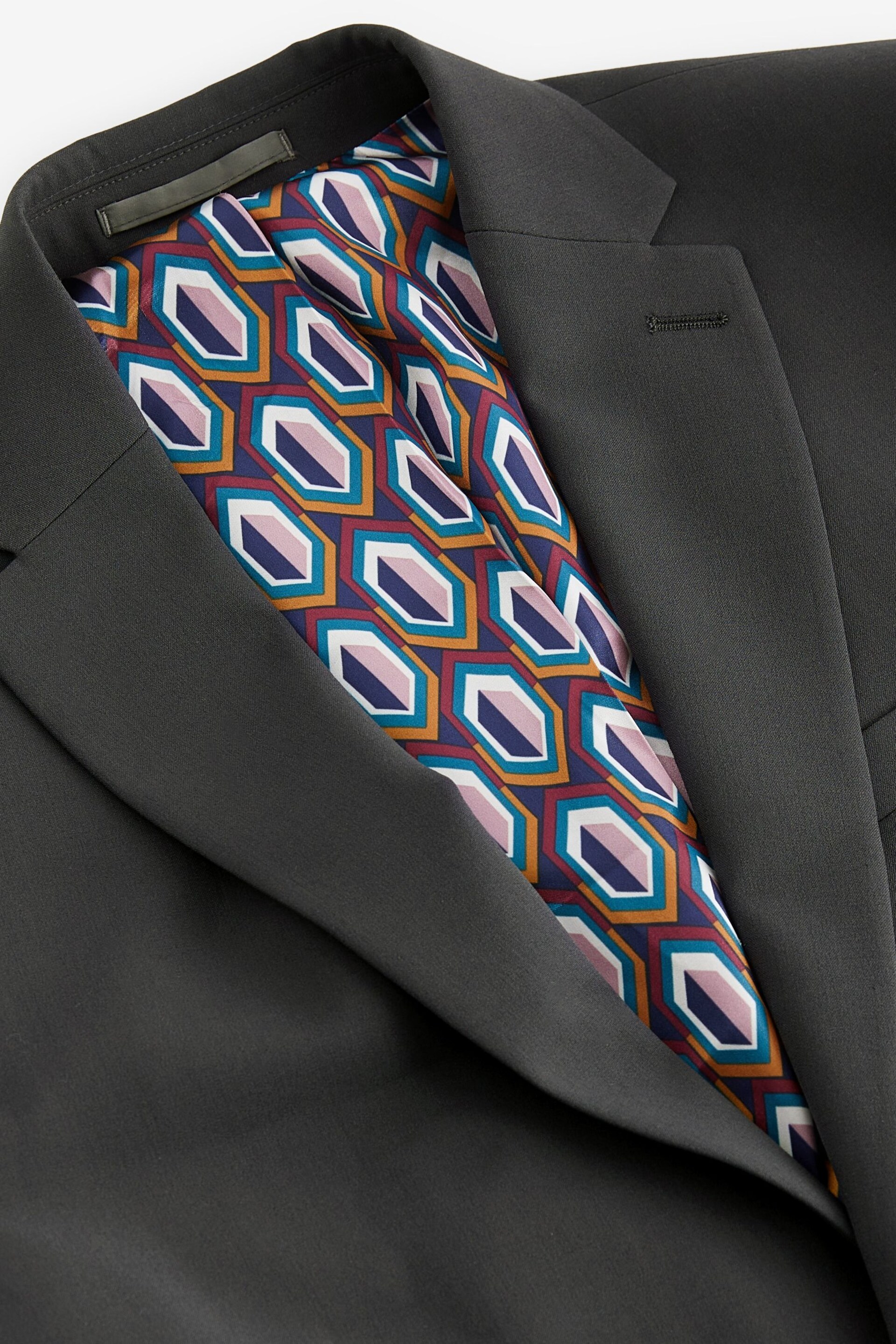 Charcoal Grey Slim Fit Motionflex Stretch Suit: Jacket - Image 8 of 11