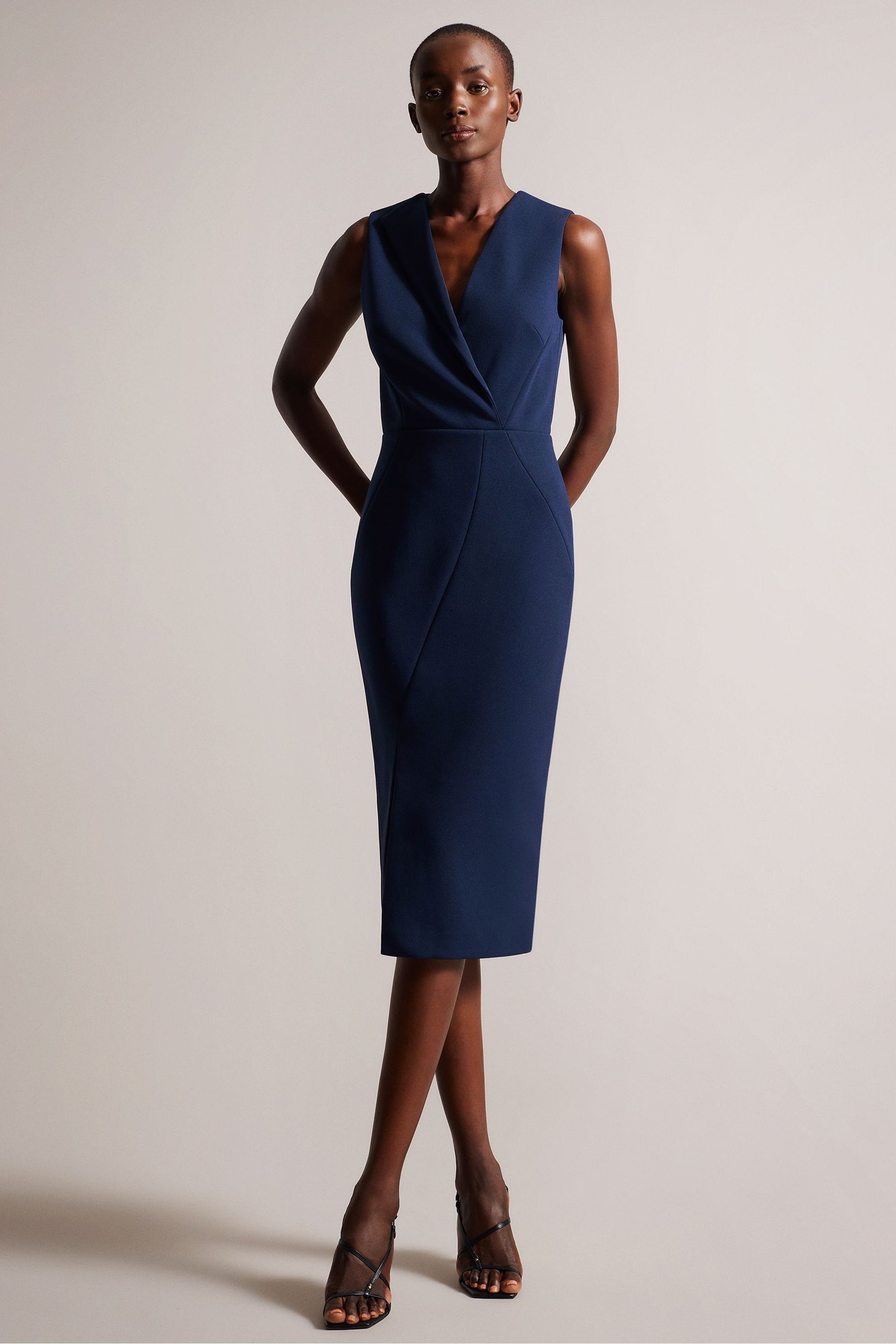 Ted baker navy dress on sale