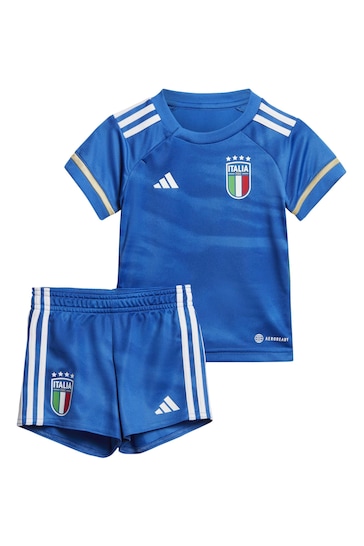 adidas Blue Infant Italy Football Kit Baby