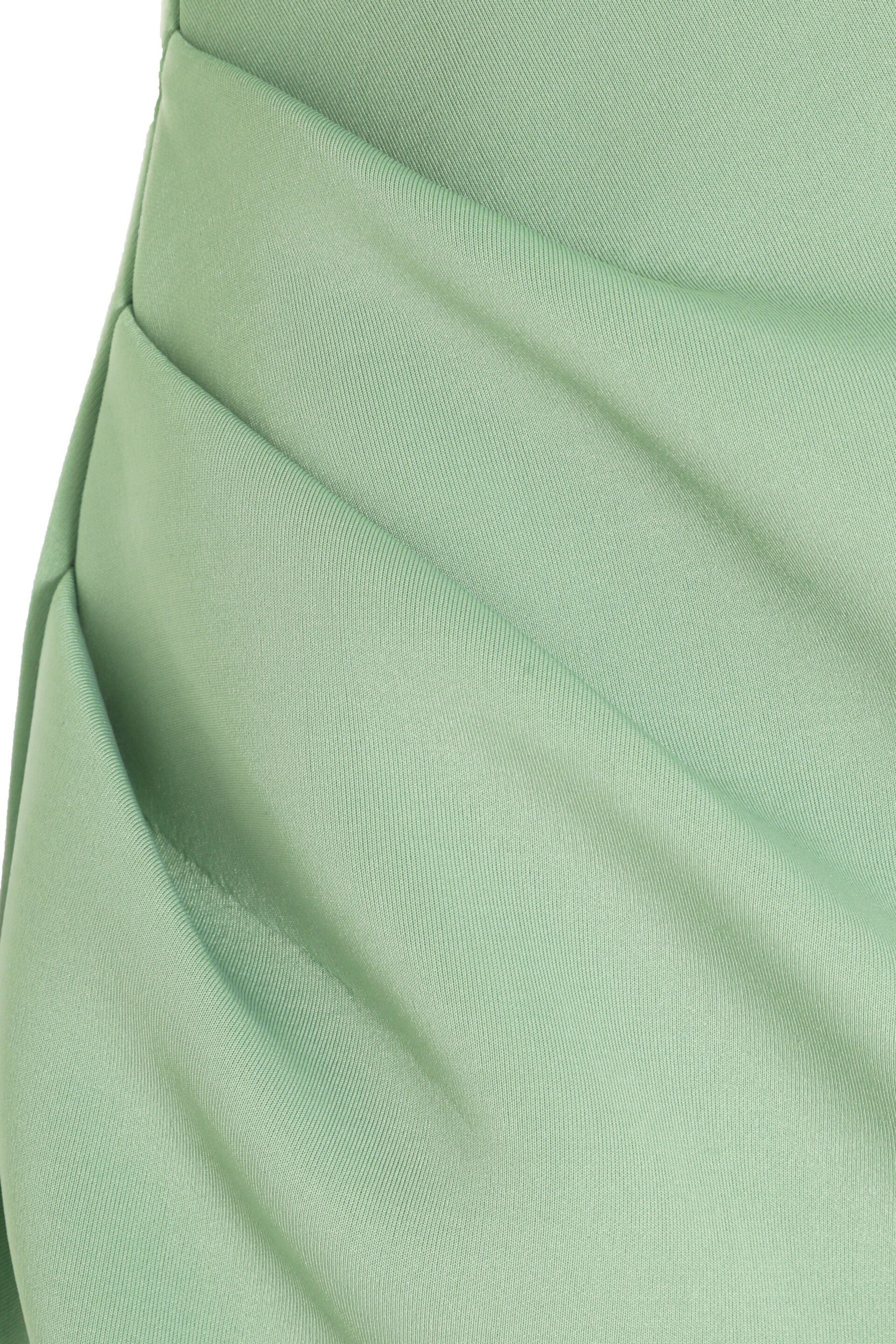Quiz Green Scuba Bardot Midi Dress - Image 6 of 6