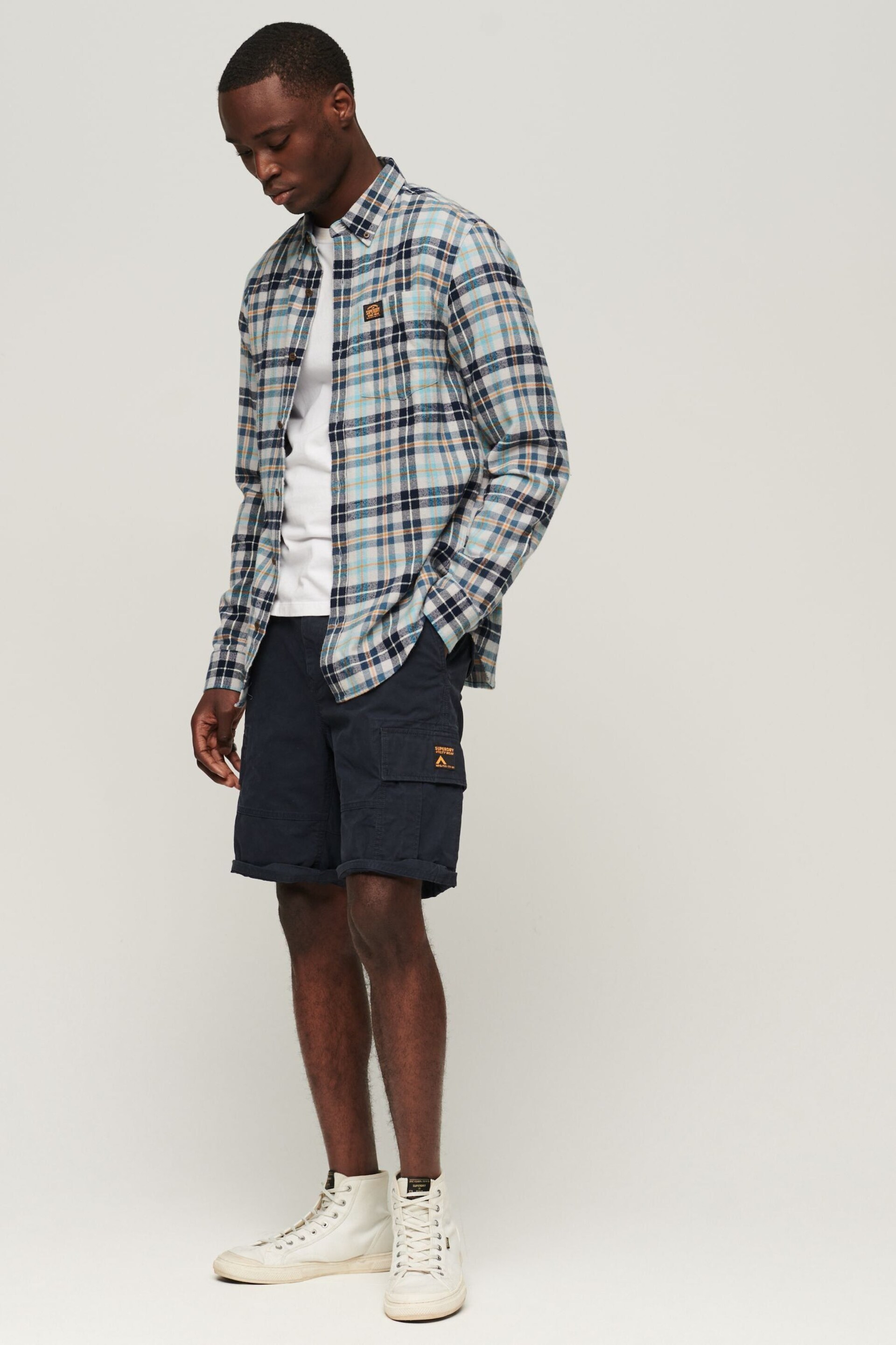 Superdry Grey Long Sleeve Cotton Lumberjack Shirt - Image 3 of 8