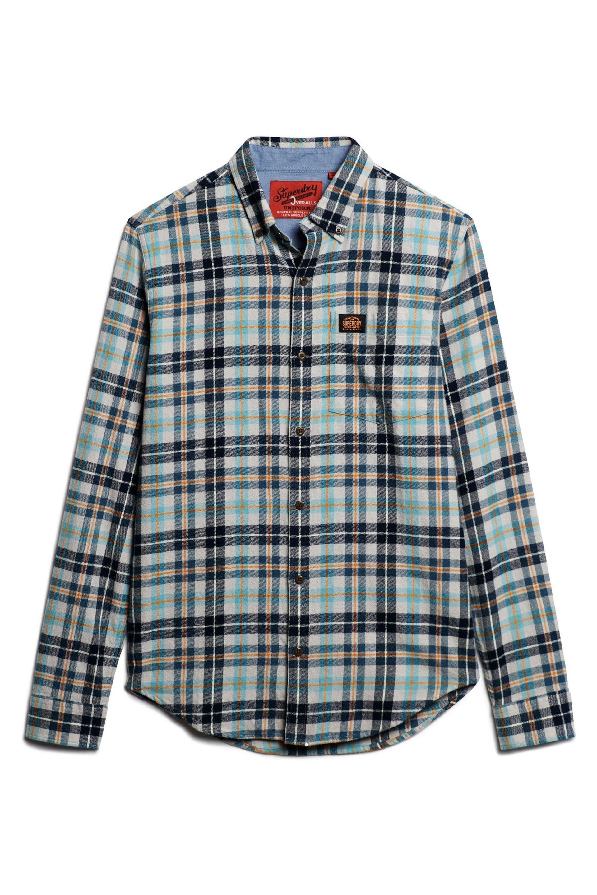 Superdry Grey Long Sleeve Cotton Lumberjack Shirt - Image 5 of 8