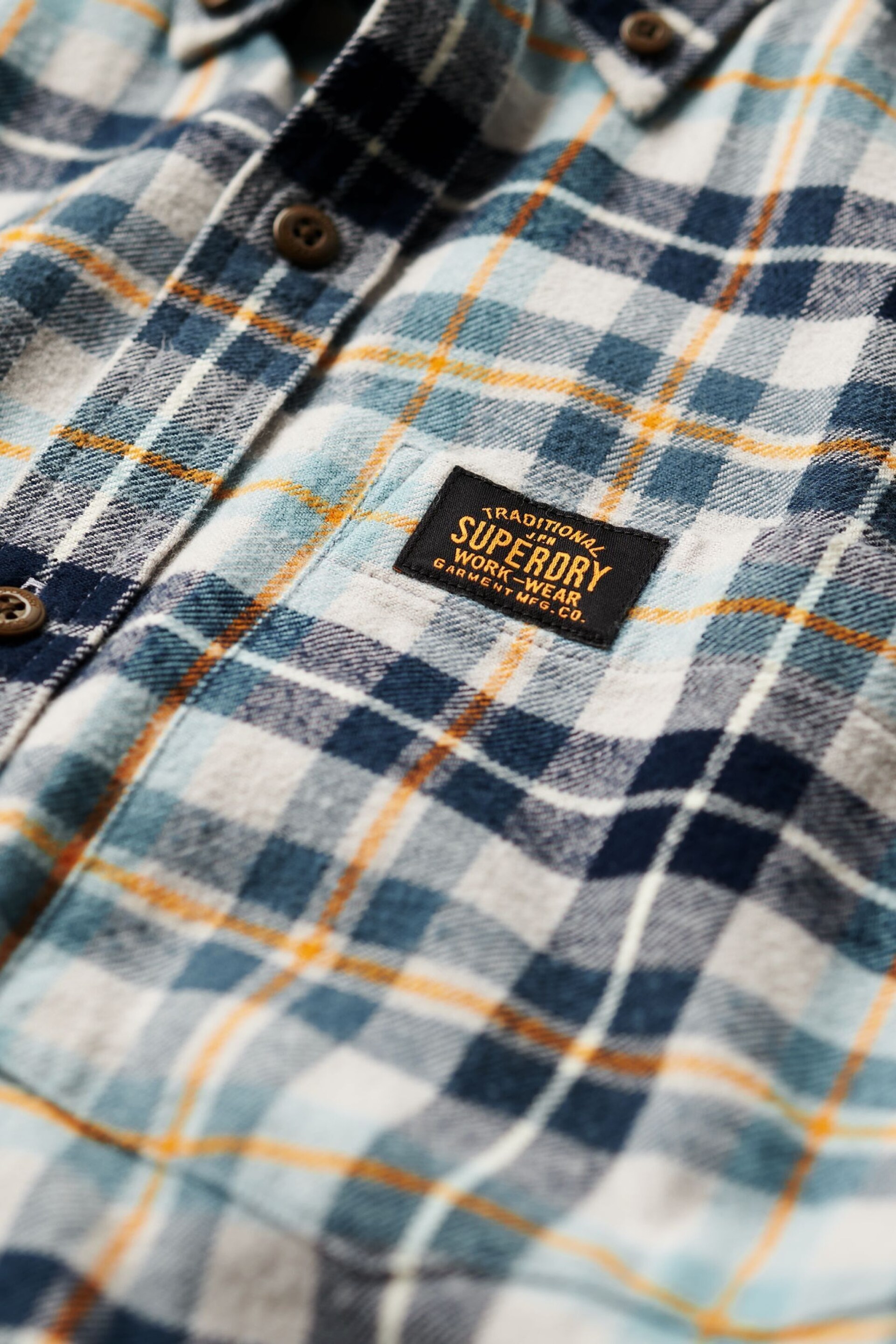 Superdry Grey Long Sleeve Cotton Lumberjack Shirt - Image 7 of 8